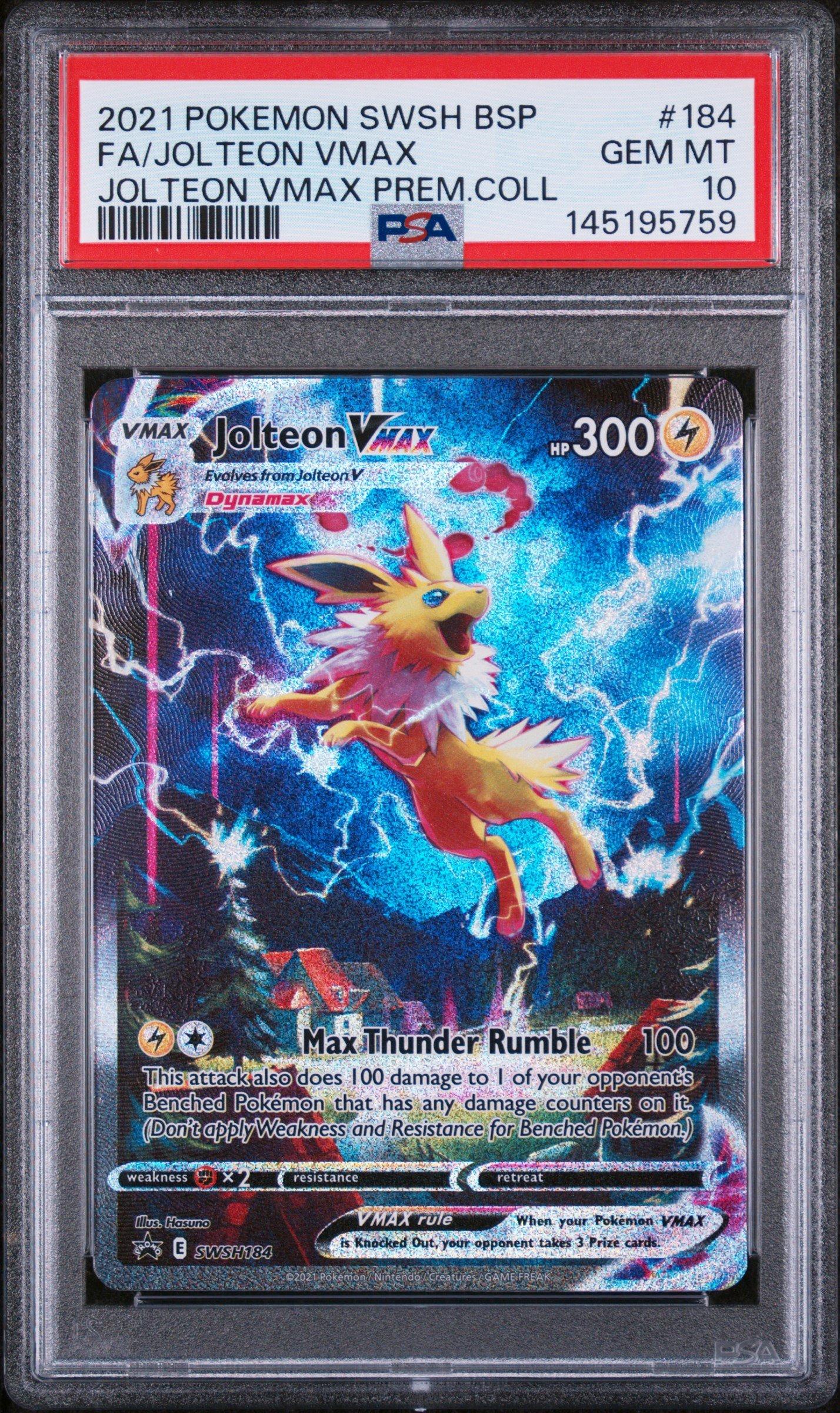 2021 Pokemon Swsh Black Star Promo 184 Full Art/jolteon Vmax