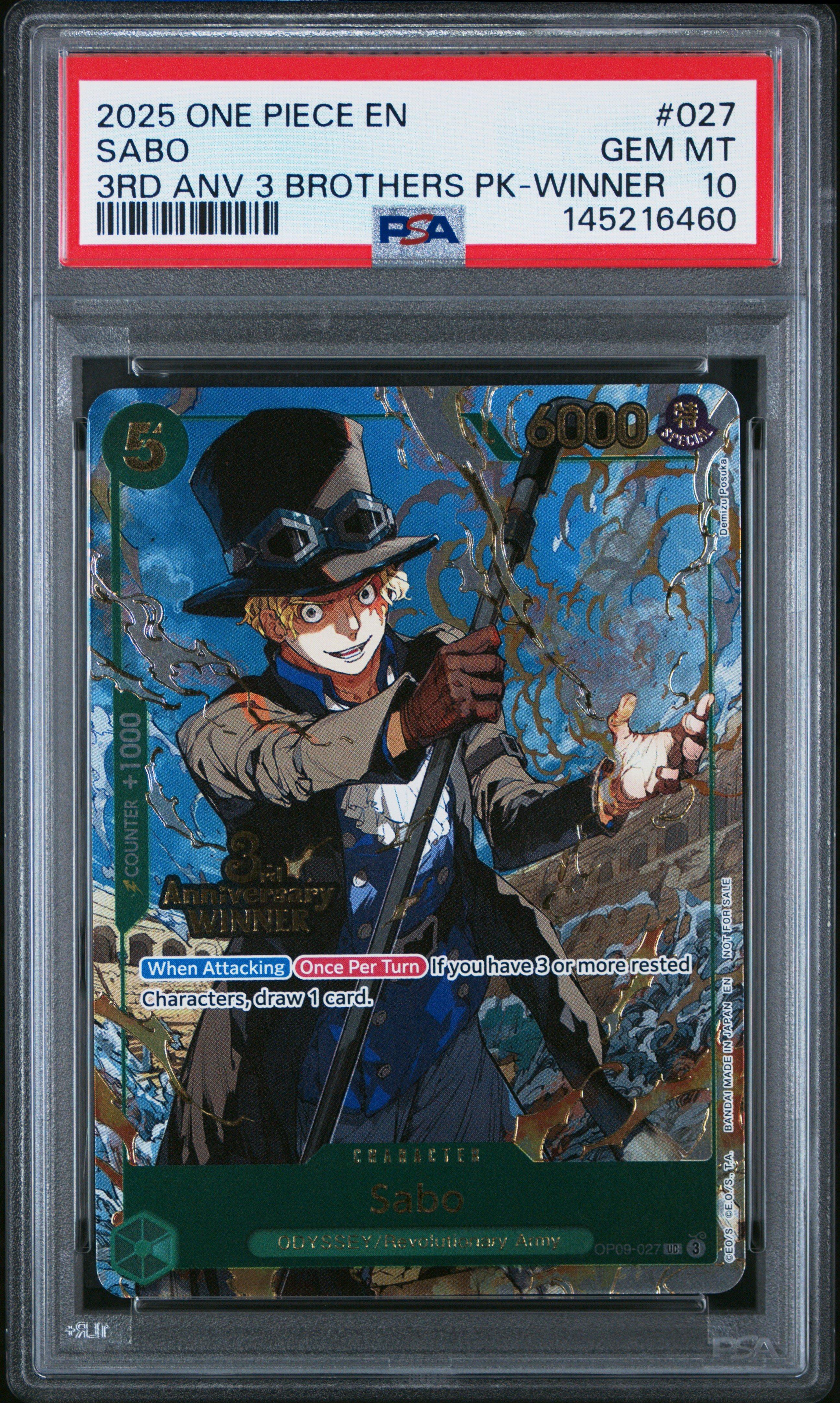 2025 One Piece 3rd Anniversary Tournament 3 Brothers Pack 027 Sabo