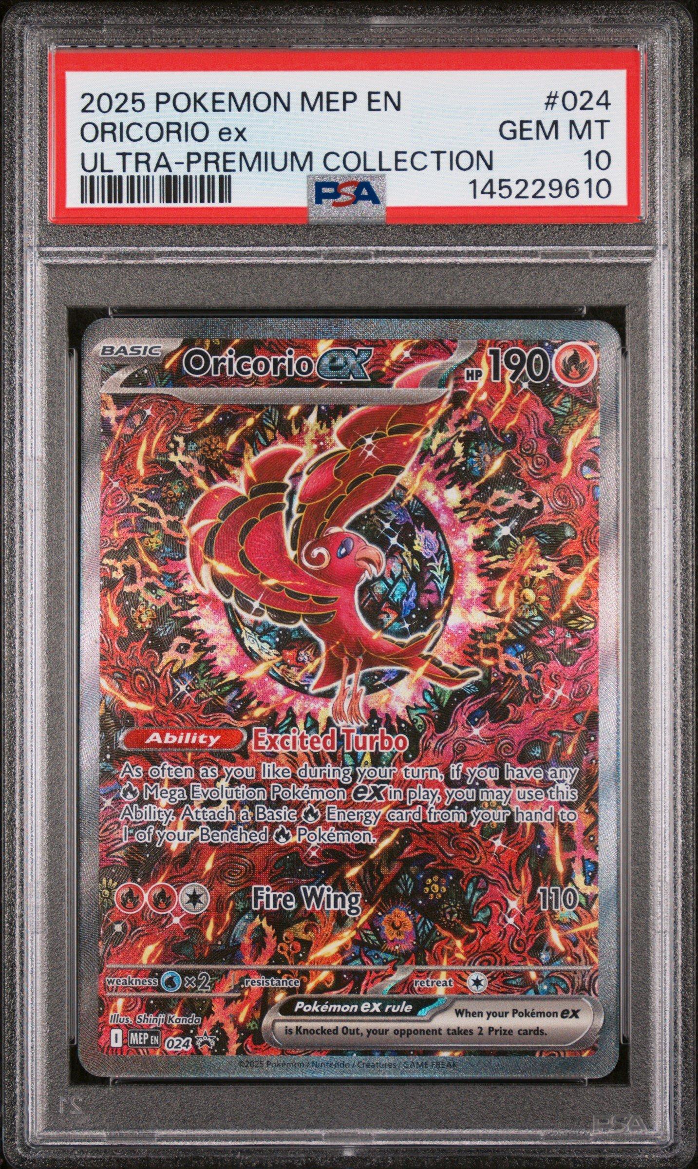 2025 Pokemon Mep En-me Black Star Promo 024 Oricorio Ex Mega