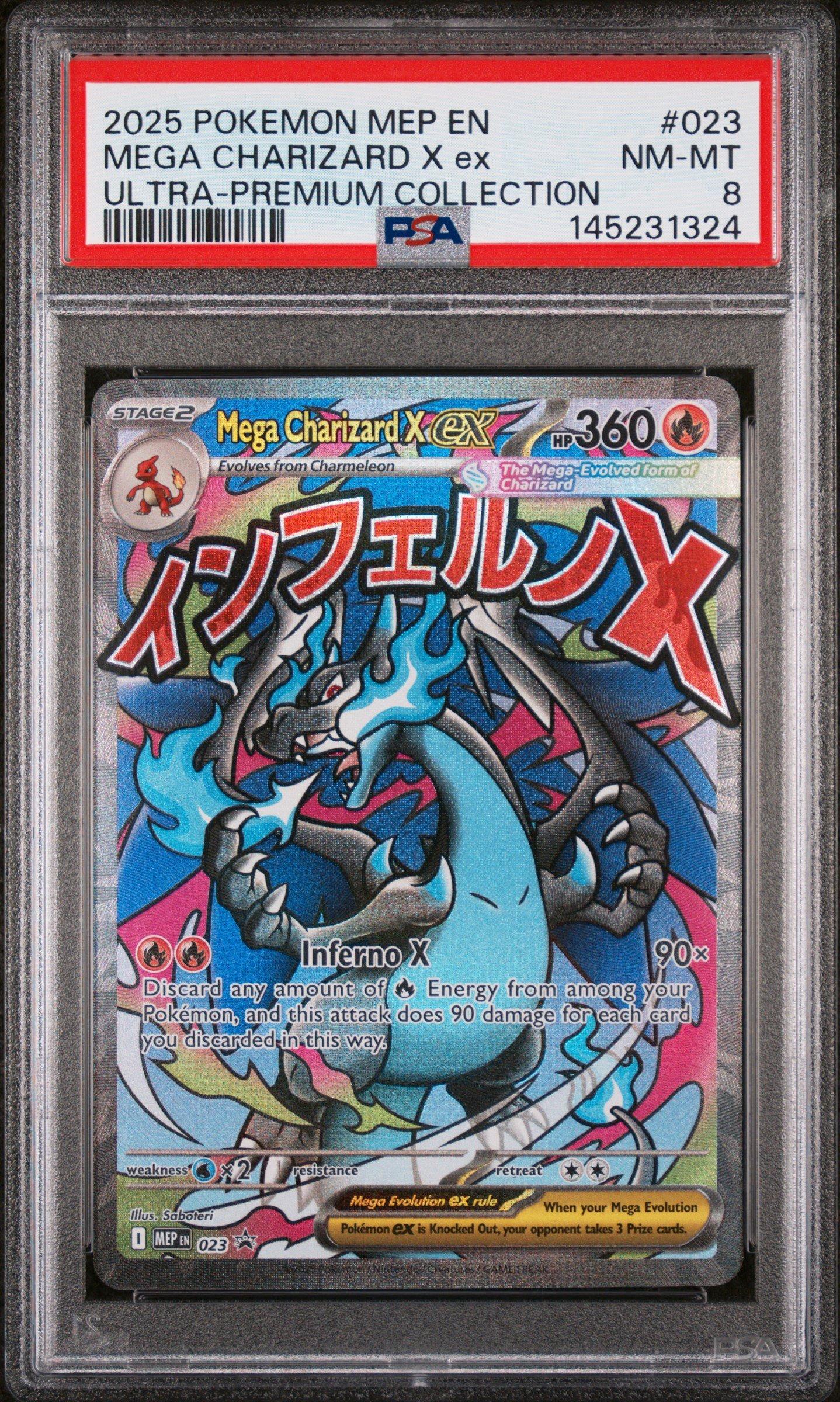 2025 Pokemon Mep En-me Black Star Promo 023 Mega Charizard X Ex