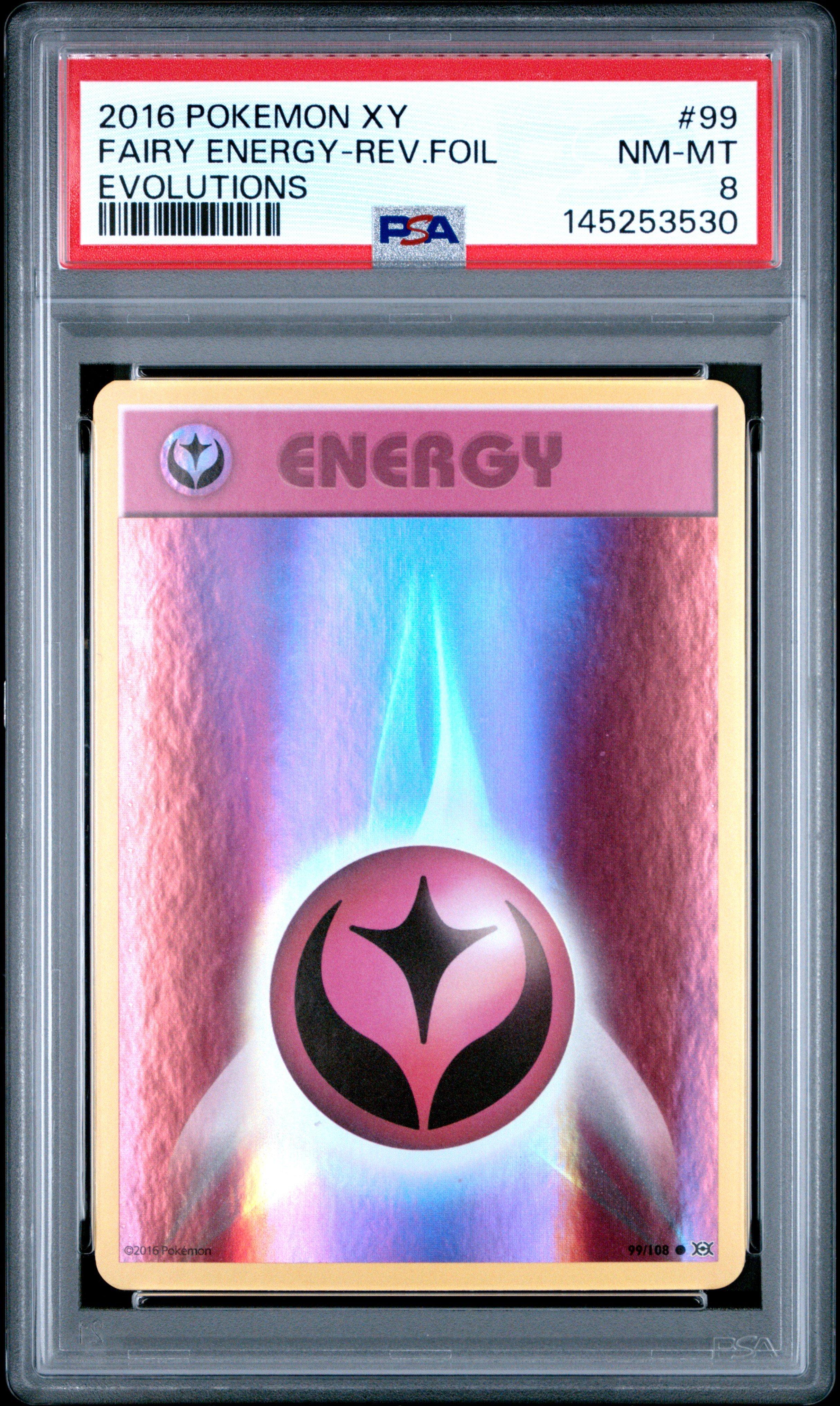 2016 Pokemon Xy Evolutions 99 Fairy Energy-reverse Foil PSA 8