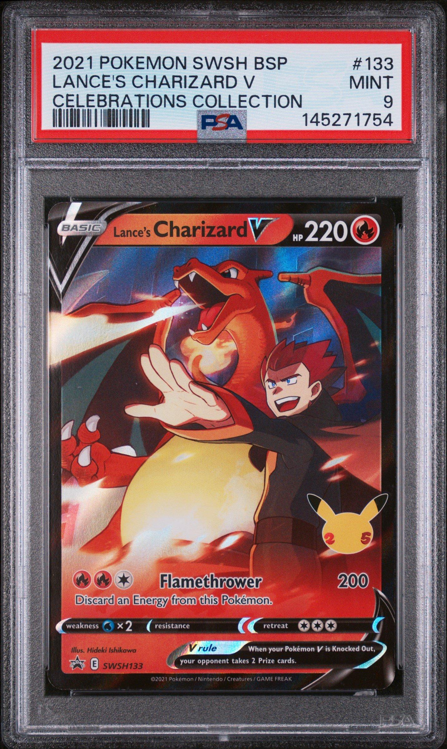 2021 Pokemon Swsh Black Star Promo 133 Lance's Charizard V