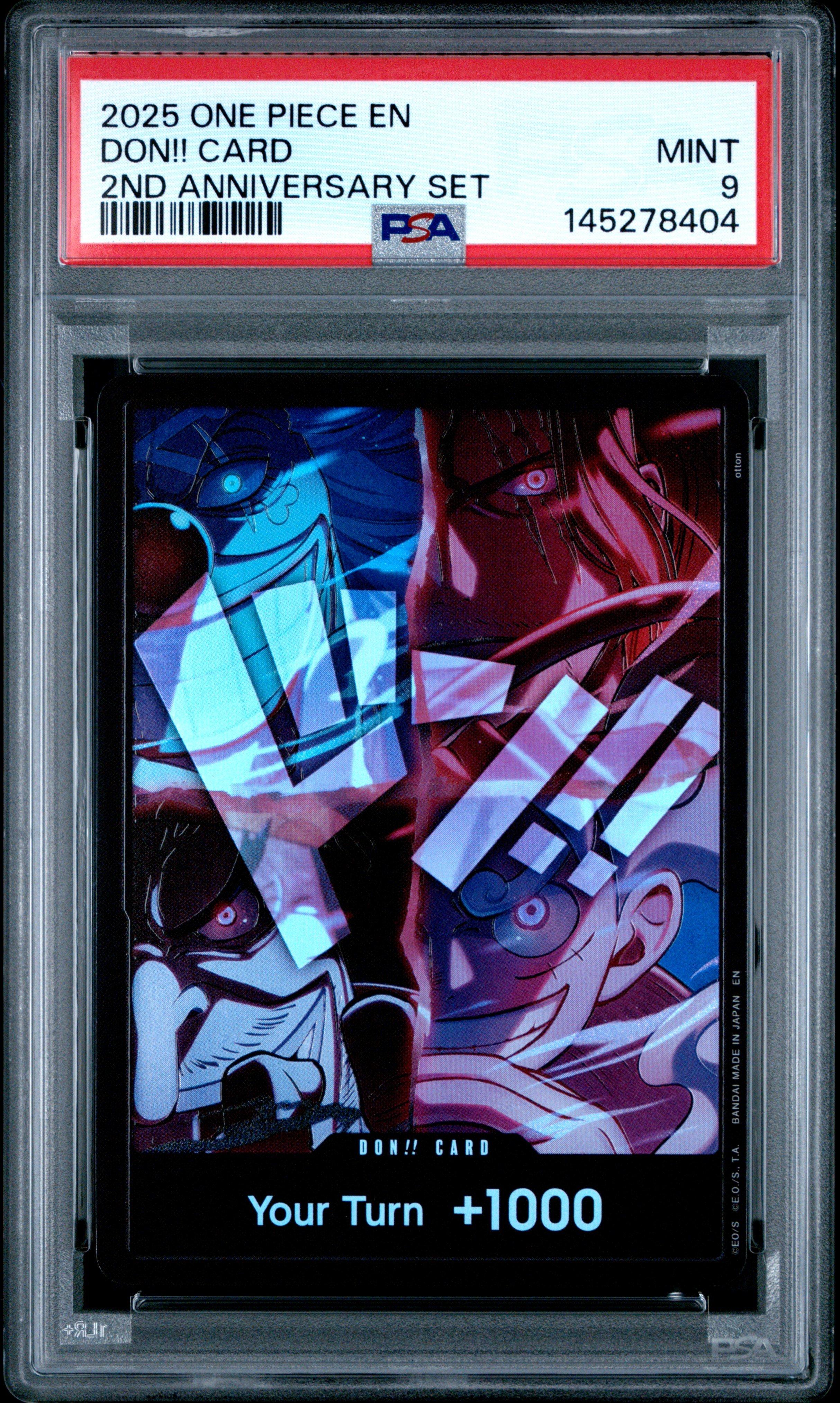 2025 One Piece English Version 2nd Anniversary Set Don!! Card PSA