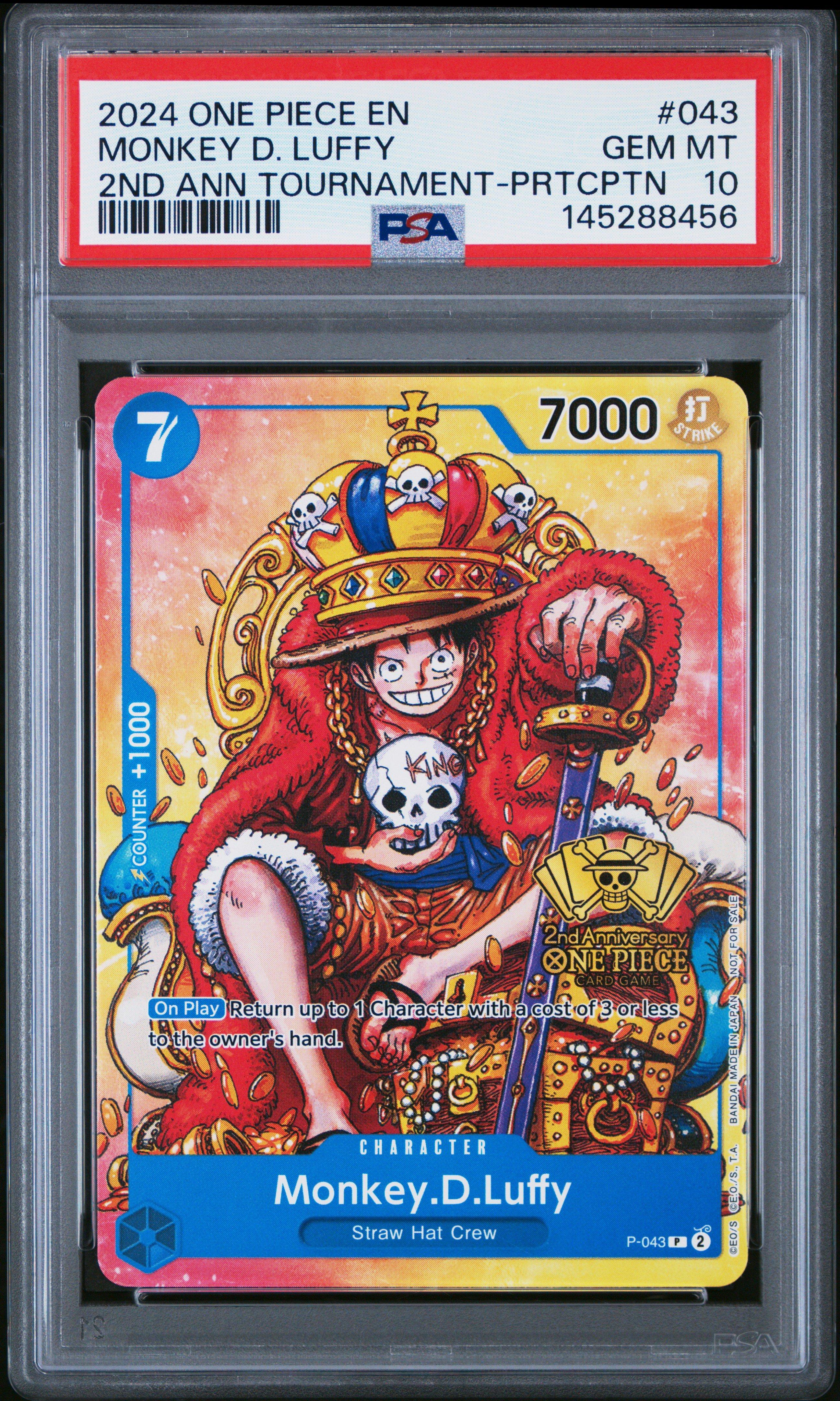 one piece card game 2nd anniversary tournament SET holofoil pattern or surface detail) 2nd Anniversary Tournament Pack Emperors