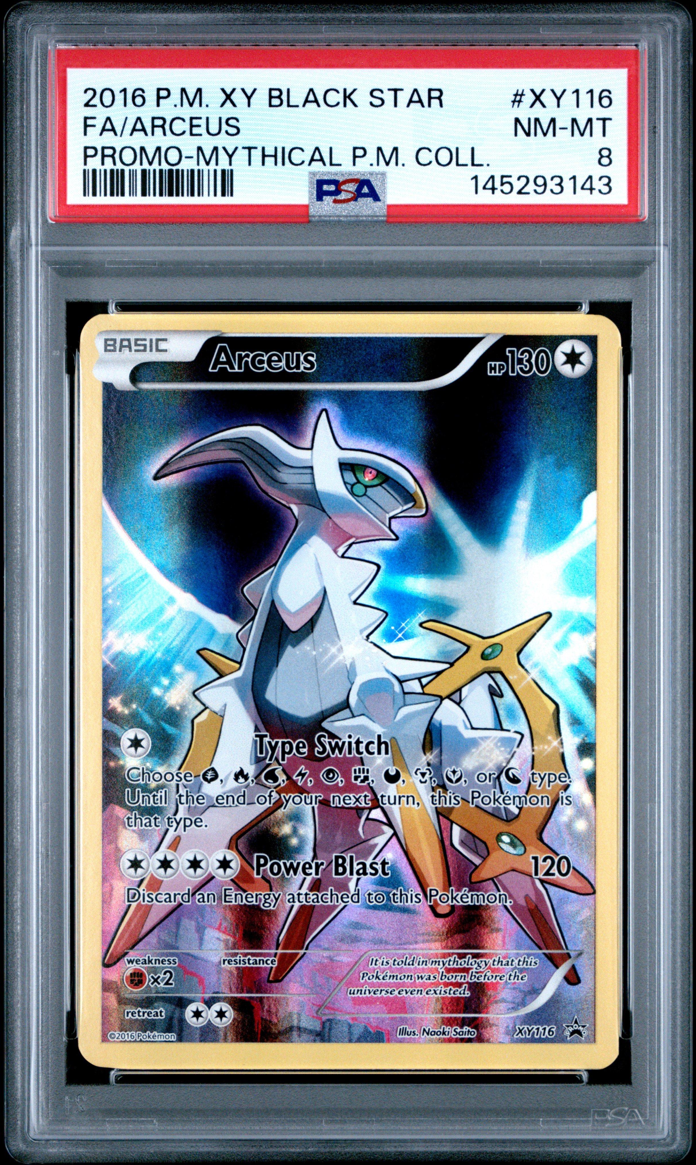 2016 Pokemon Xy Black Star Promo Xy116 Full Art/arceus Mythical