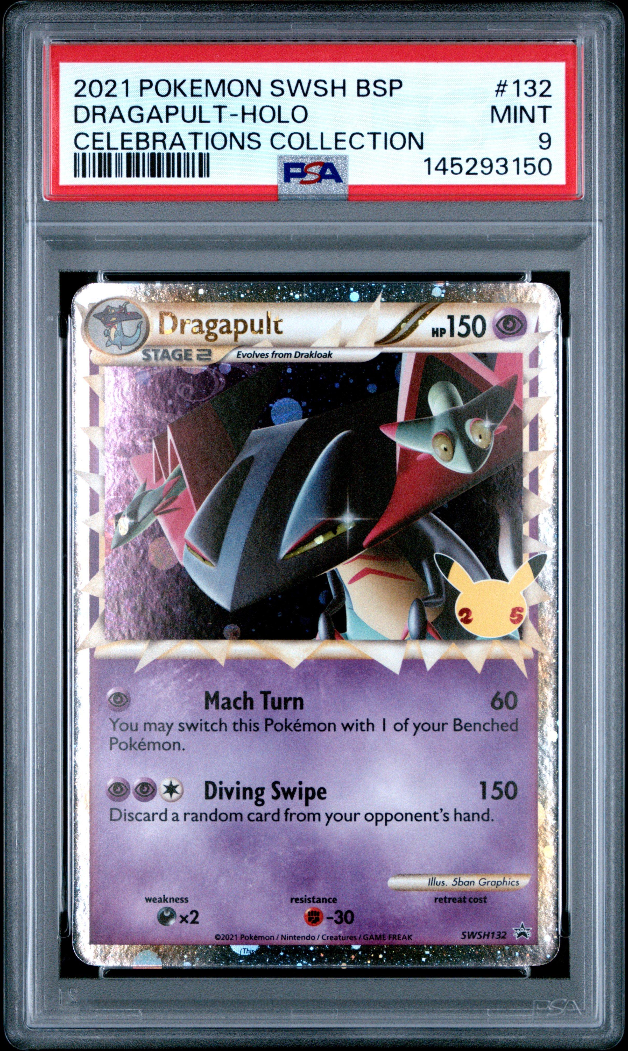2021 Pokemon Swsh Black Star Promo 132 Dragapult-holo Celebrations