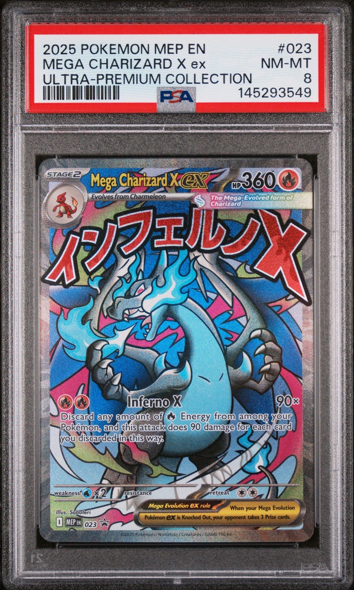2025 Pokemon Mep En-me Black Star Promo 023 Mega Charizard X Ex