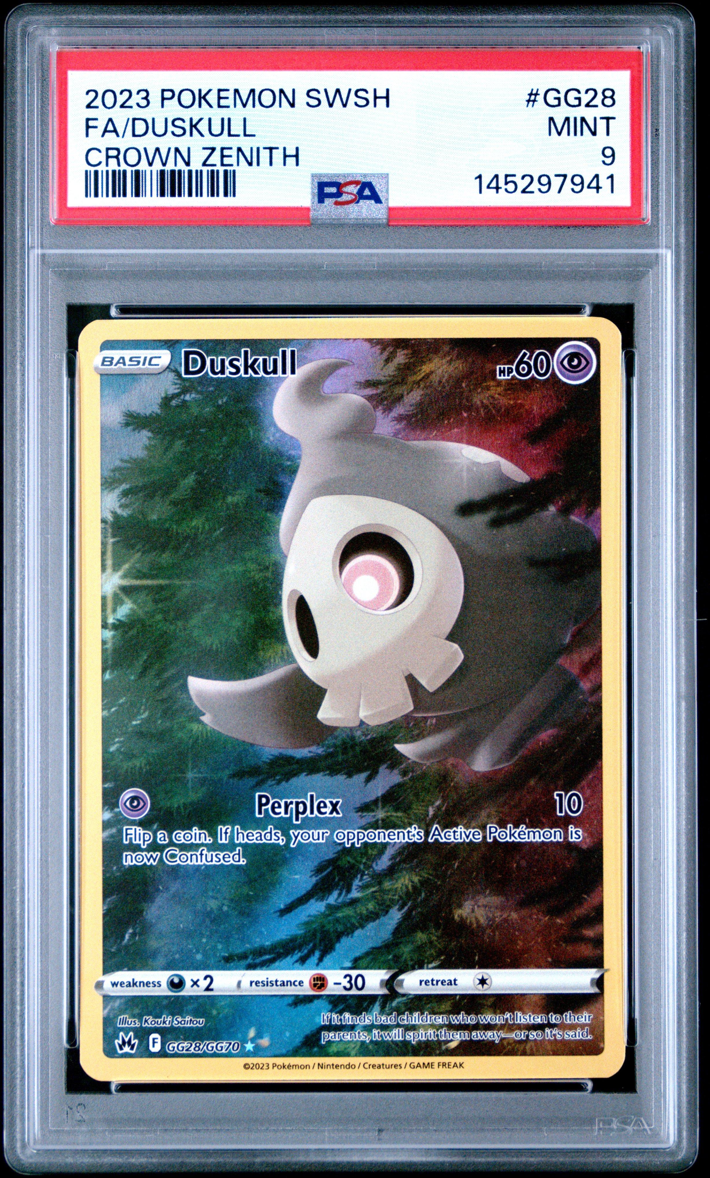 2023 Pokemon Sword And Shield Crown Zenith Gg28 Full Art/duskull