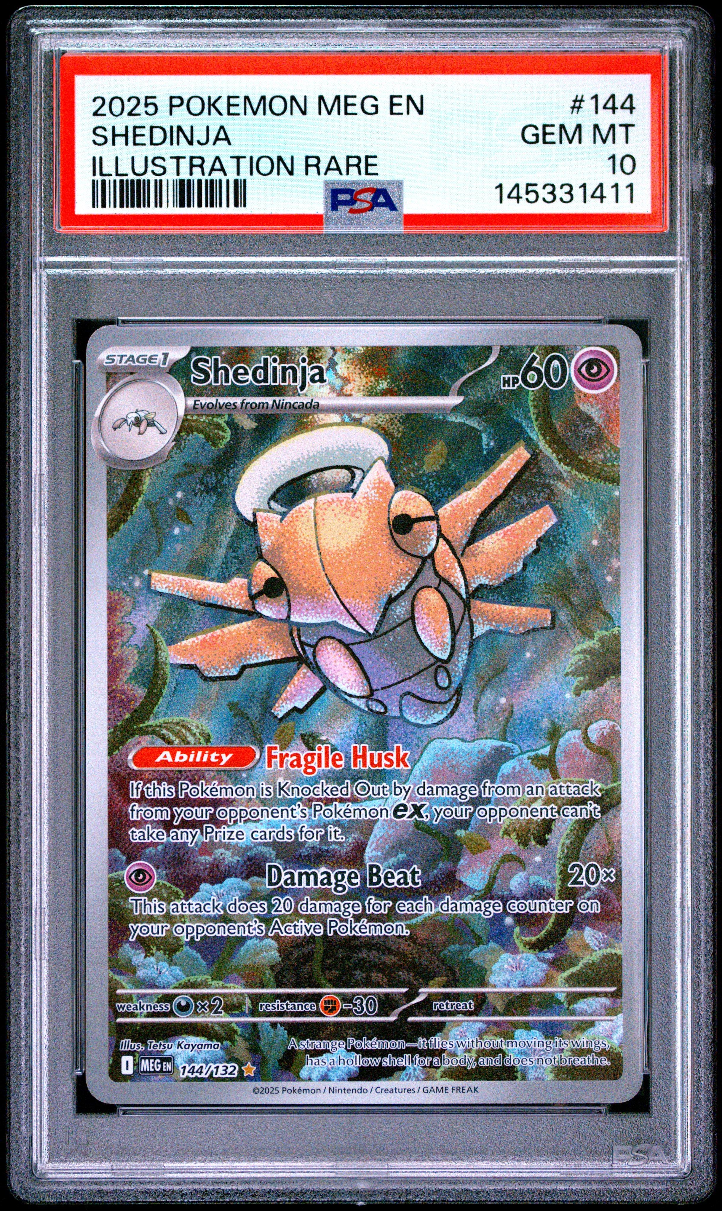 2025 Pokemon Meg En-mega Evolution 144 Shedinja Illustration Rare