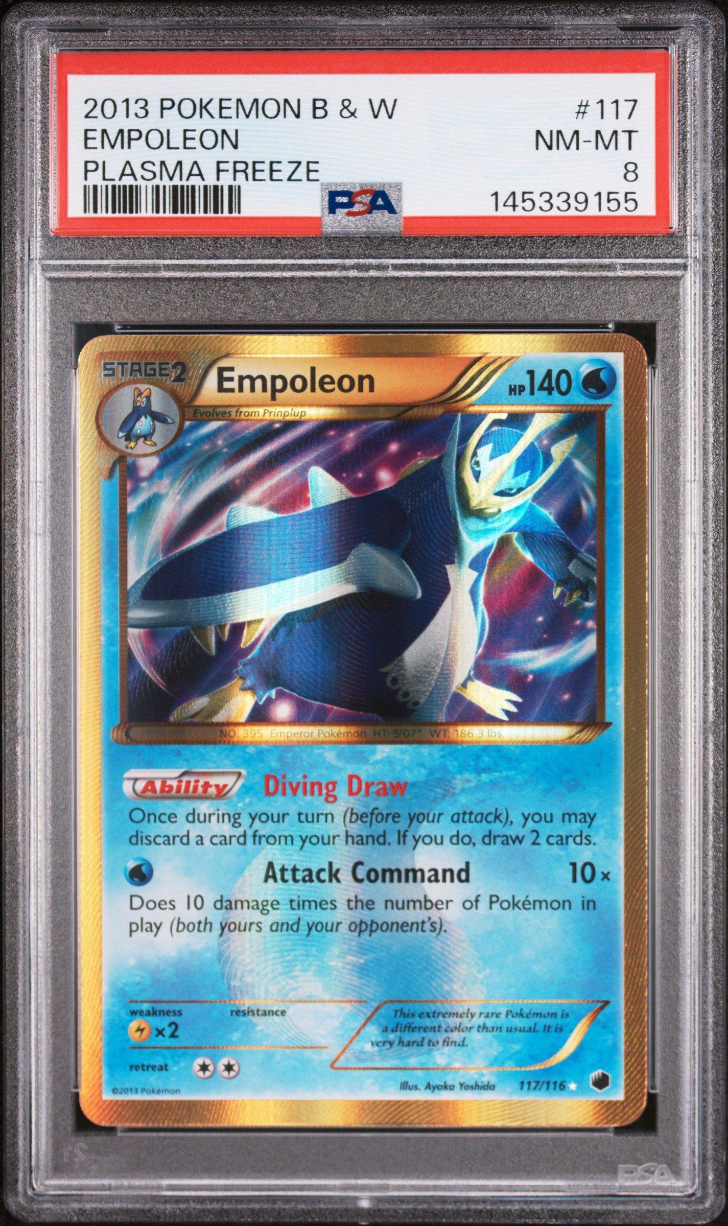 pokemon cards plasma freeze 2013 Black & White 117 Empoleon PSA 8 Graded Card All cards will be carefully packed for safe transit Pokemon Plasma Freeze Card Prices
