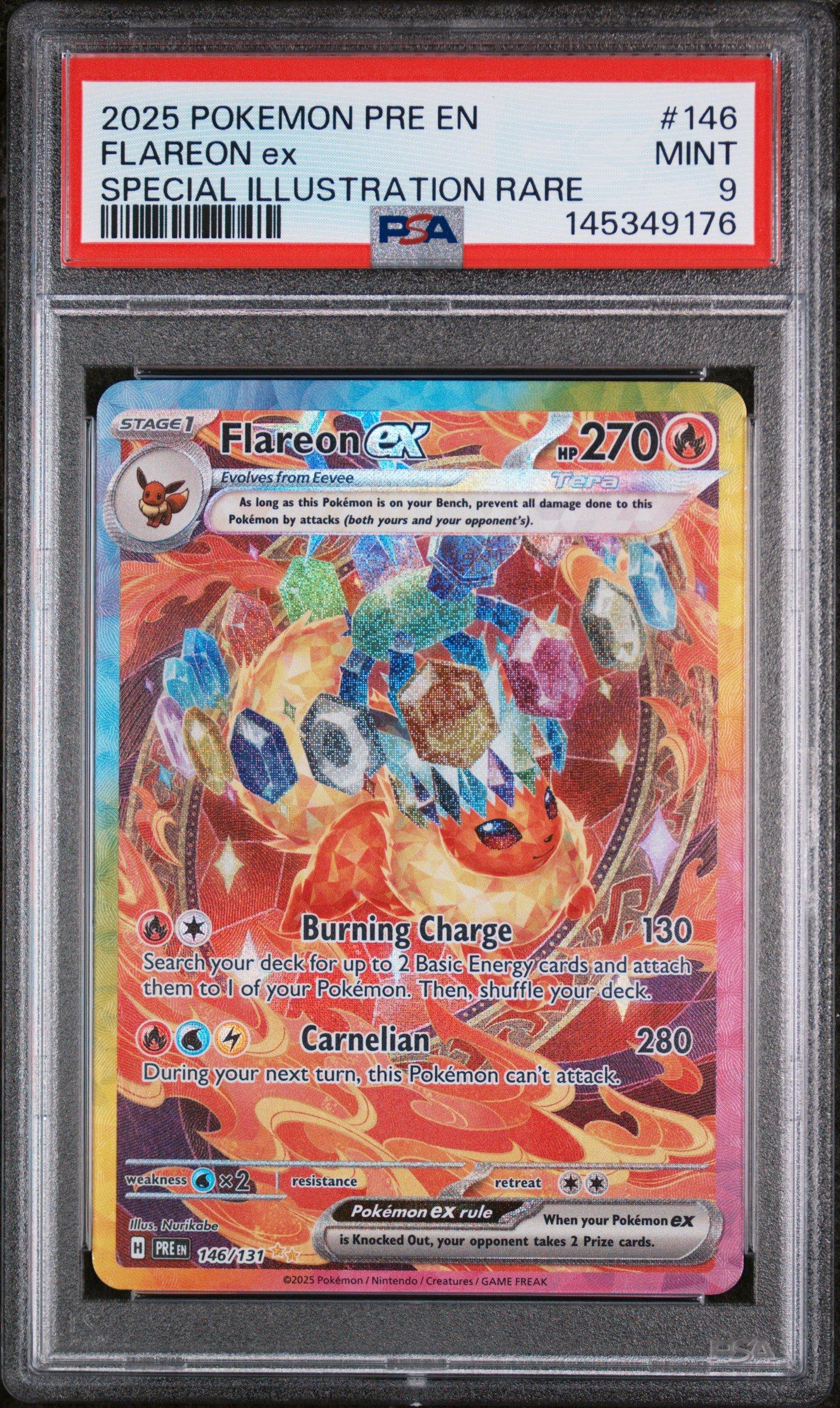 pokemon flareon ex card Flareon EX RC28 (Graded) Case