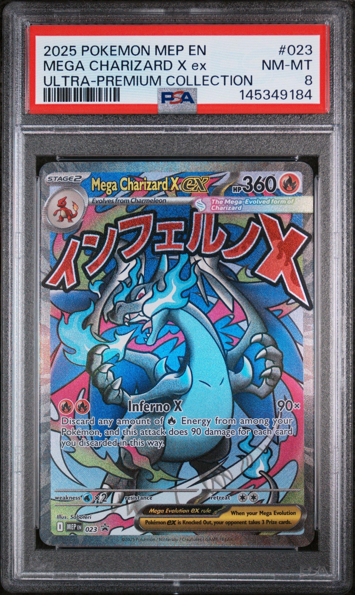 2025 Pokemon Mep En-me Black Star Promo 023 Mega Charizard X Ex