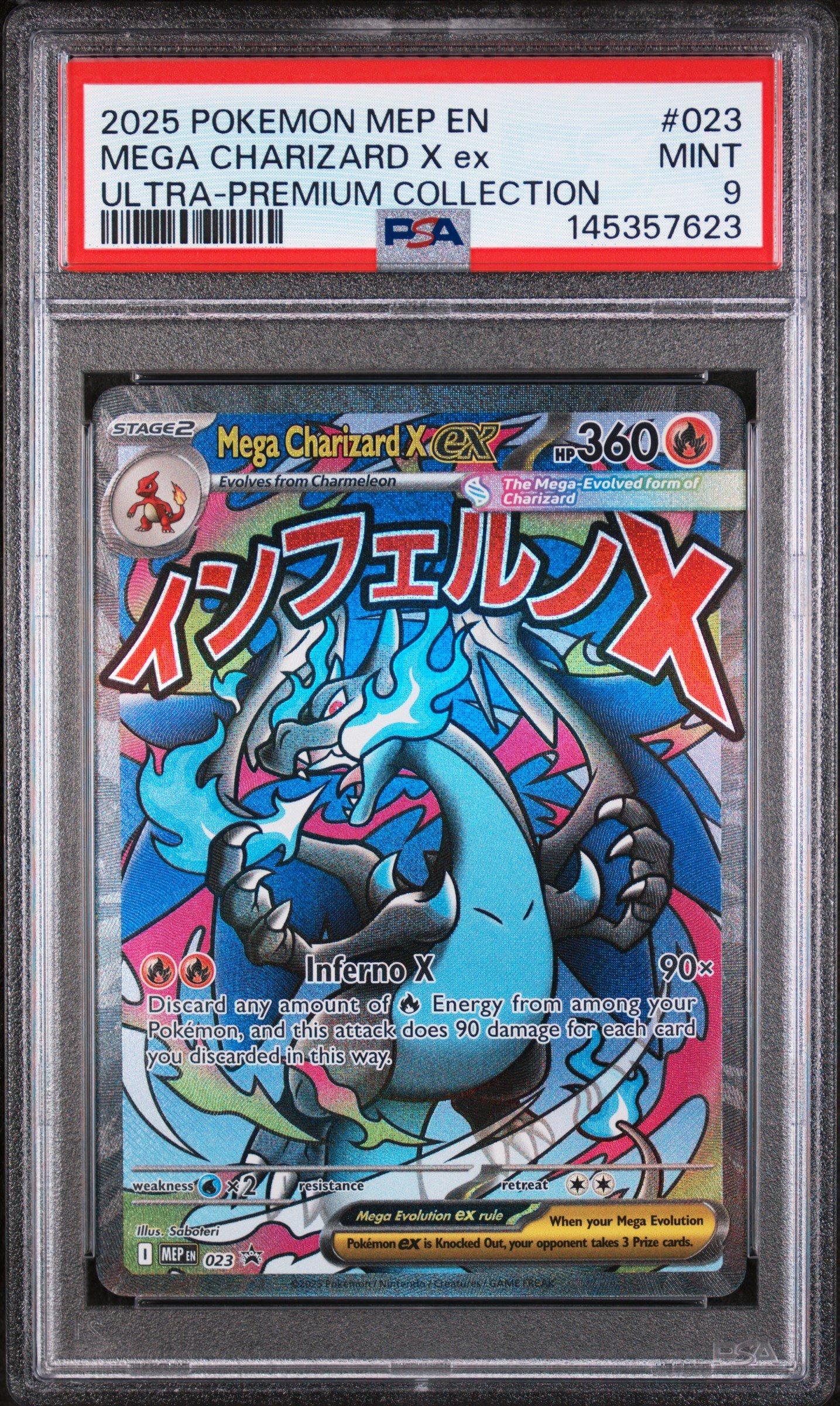 2025 Pokemon Mep En-me Black Star Promo 023 Mega Charizard X Ex