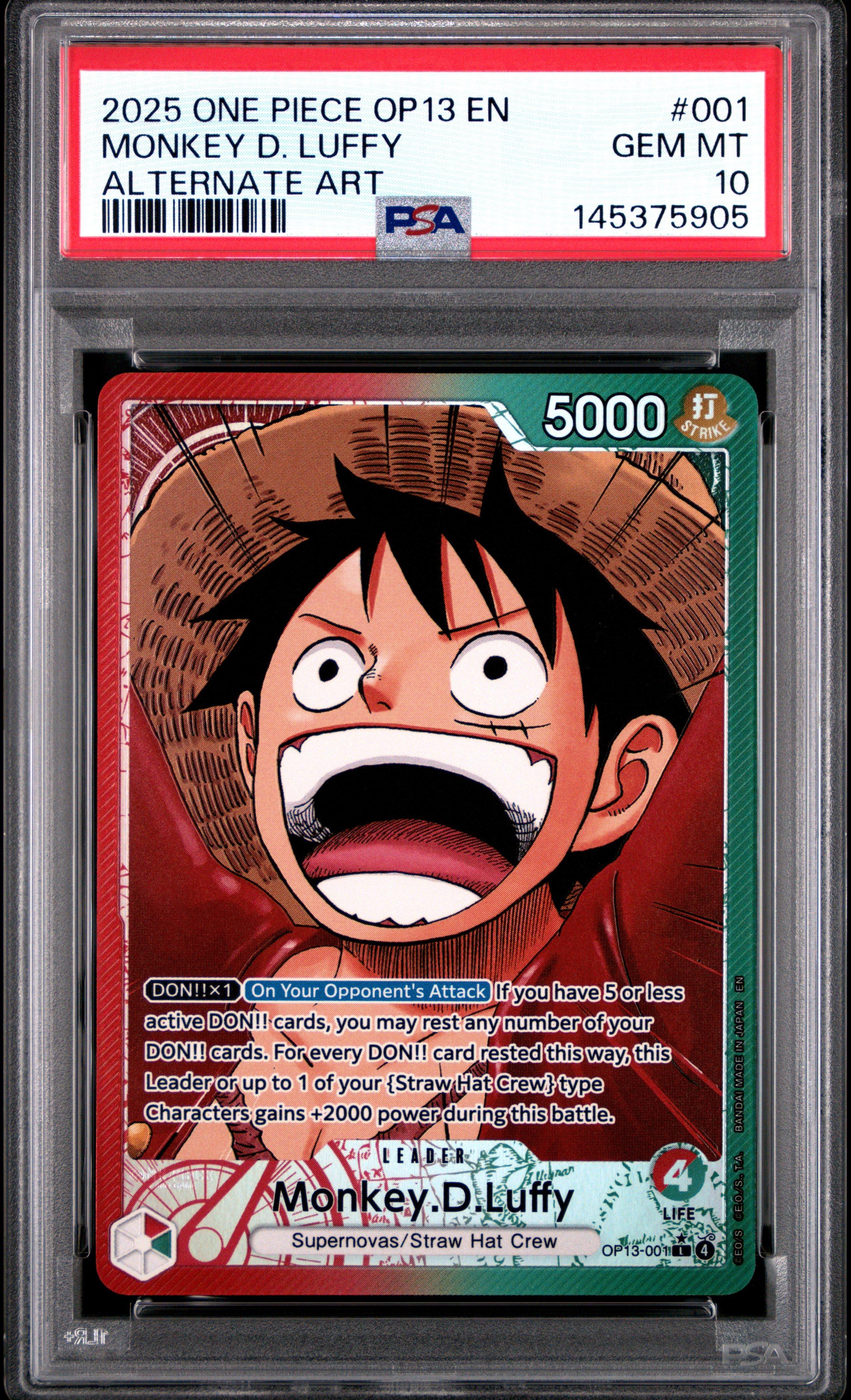 2025 One Piece Op13-carrying On His Will 001 Monkey D. Luffy