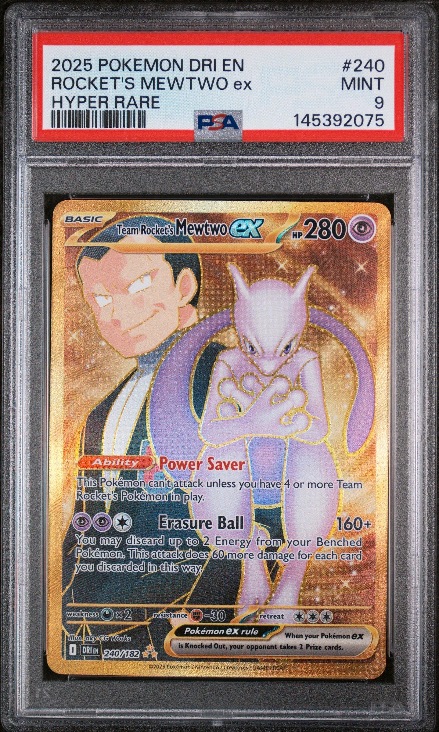 2025 Pokemon Dri En-destined Rivals 240 Team Rocket's Mewtwo Ex