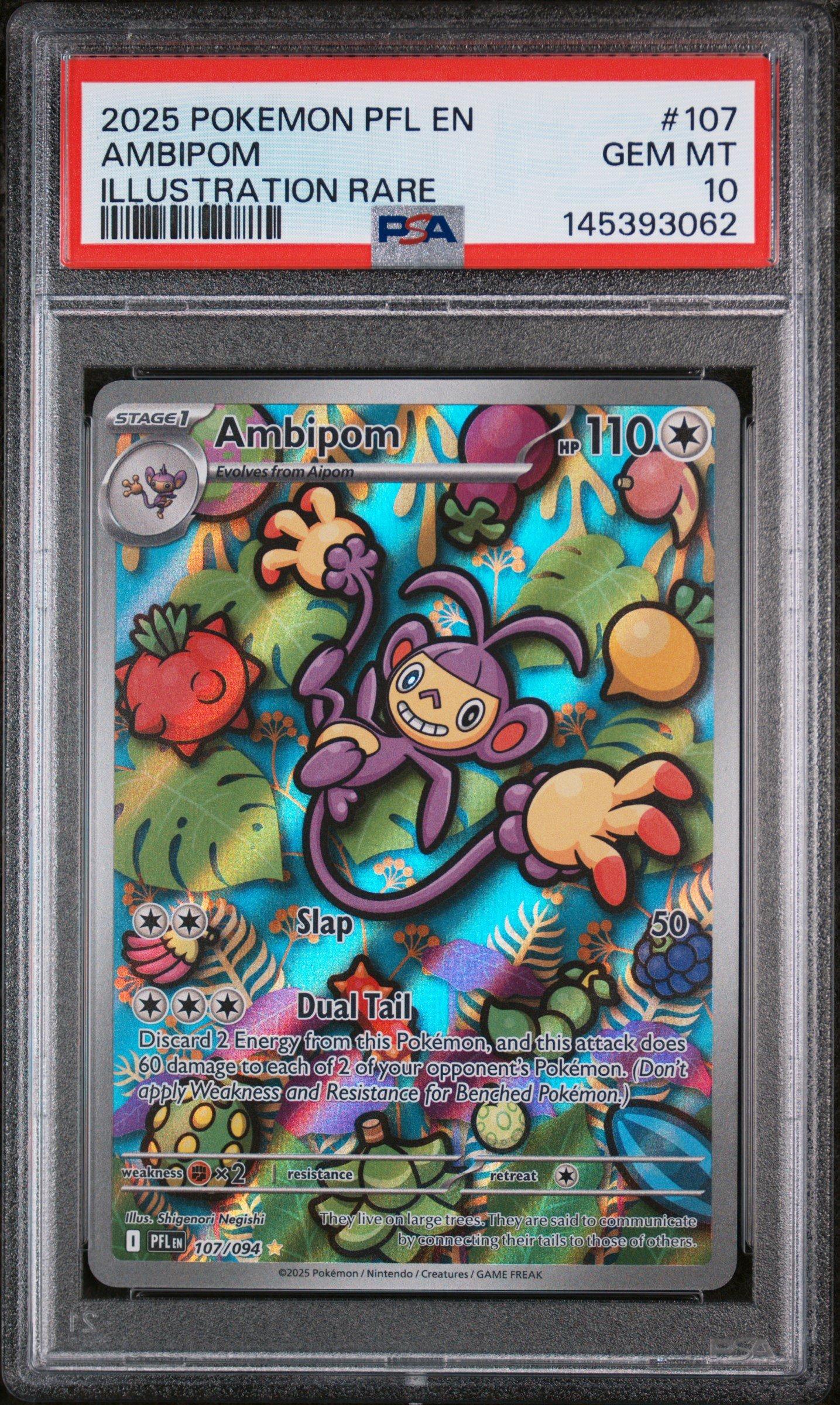 2025 Pokemon Pfl En-phantasmal Flames 107 Ambipom Illustration