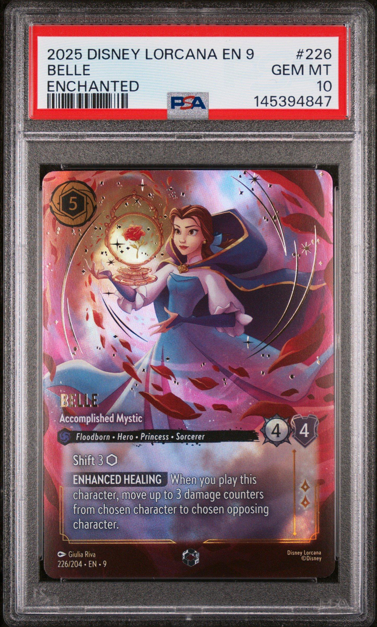 belle lorcana cards Handpainted Disney card by original Lorcana [ENHANCED HEALING] When you play this character Belle Rise of The Floodborn
