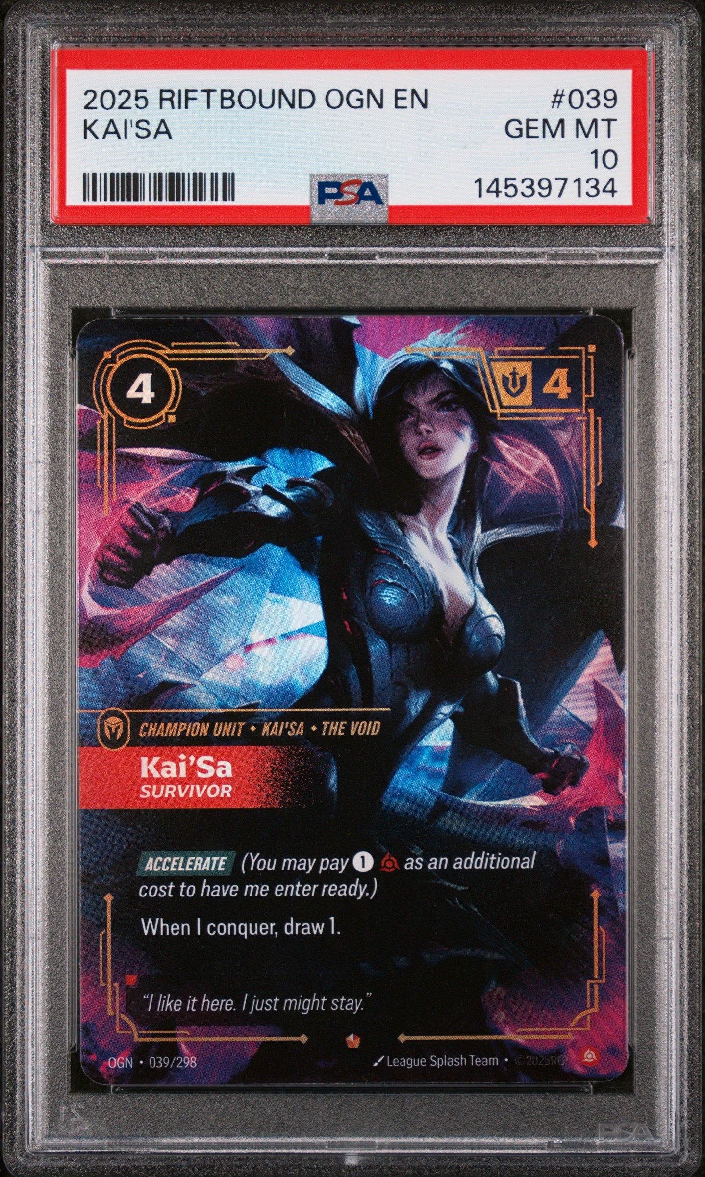 2025 Riftbound: League Of Legends Ogn-origins 039 Kai'sa
