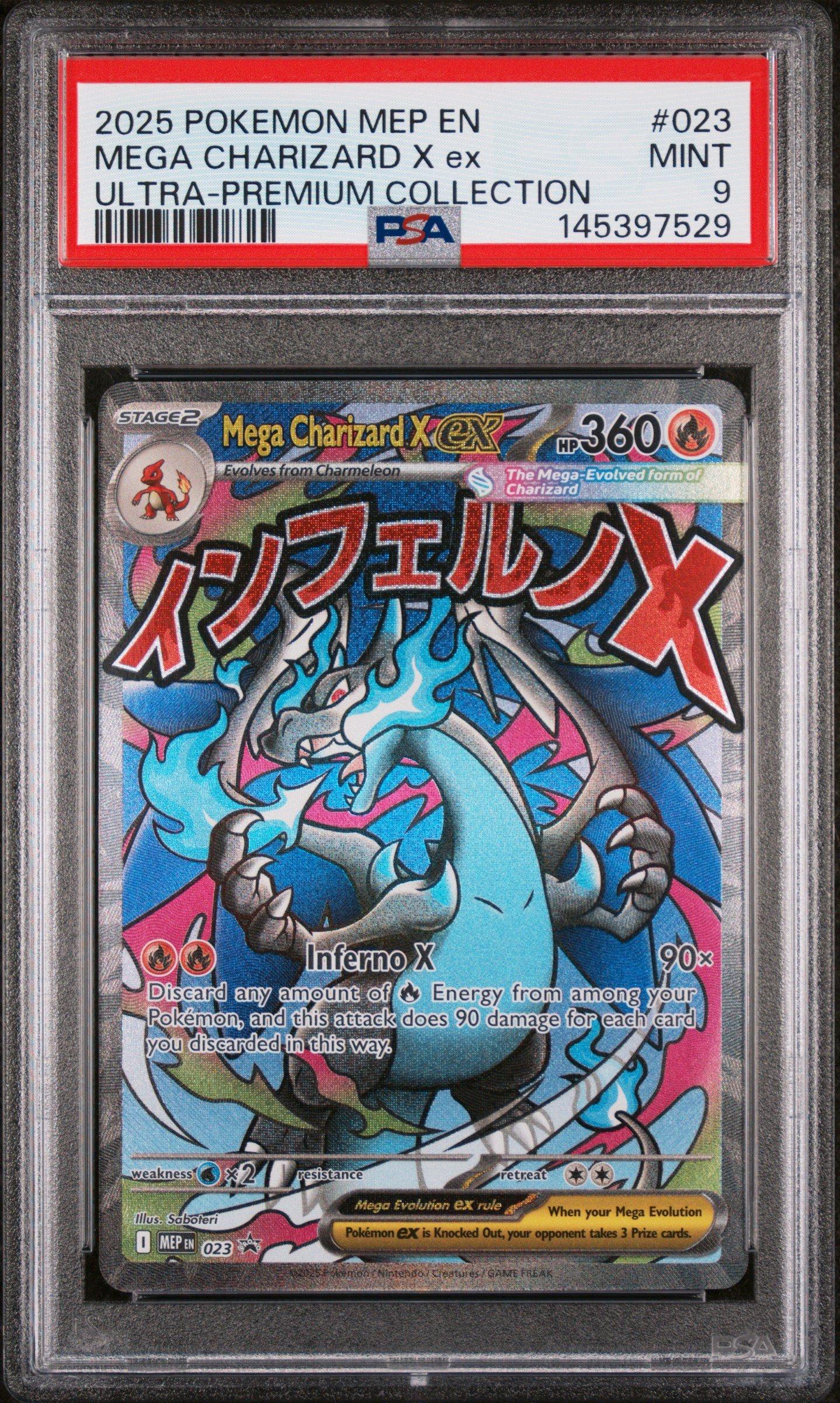 2025 Pokemon Mep En-me Black Star Promo 023 Mega Charizard X Ex