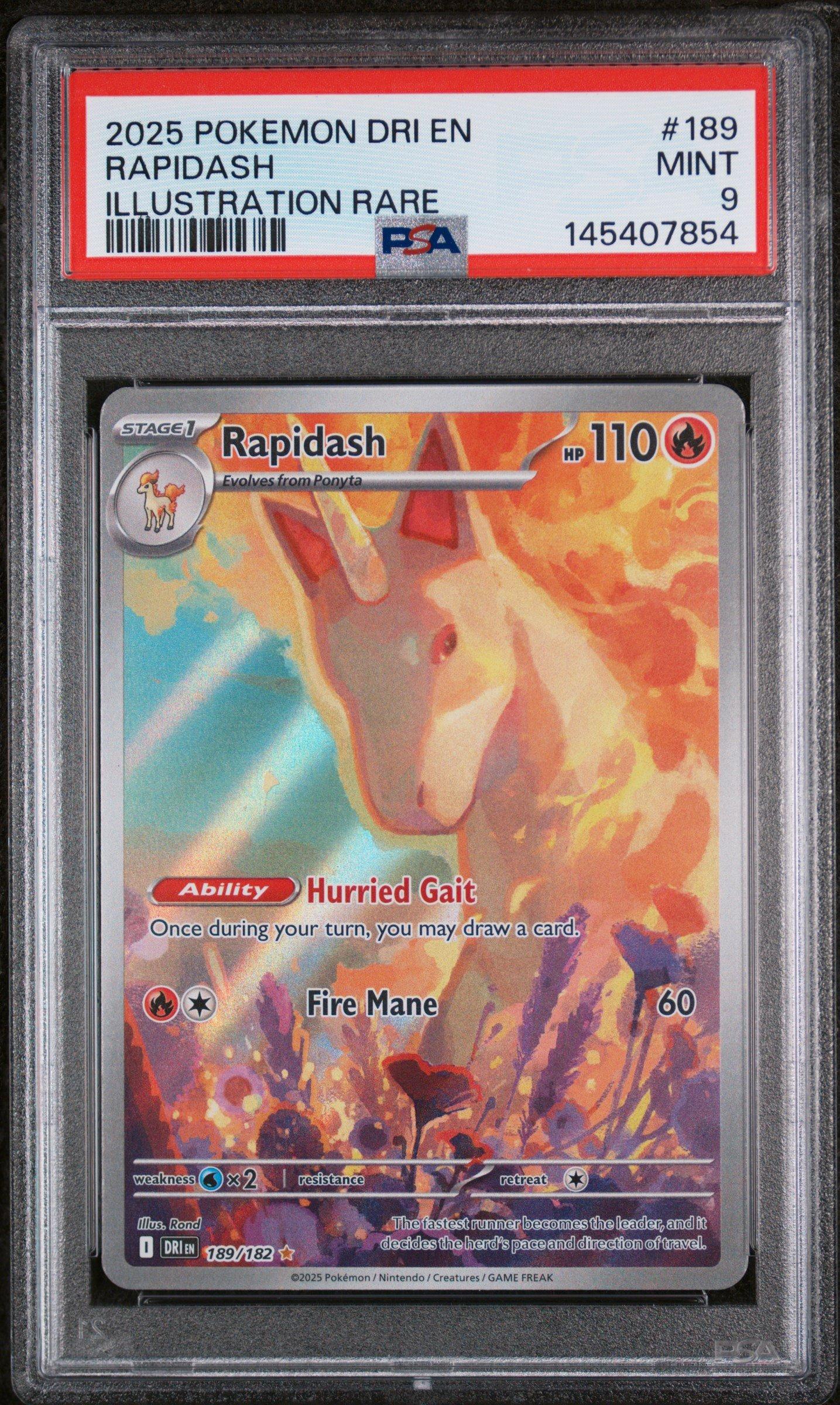 2025 Pokemon Dri En-destined Rivals 189 Rapidash Illustration Rare