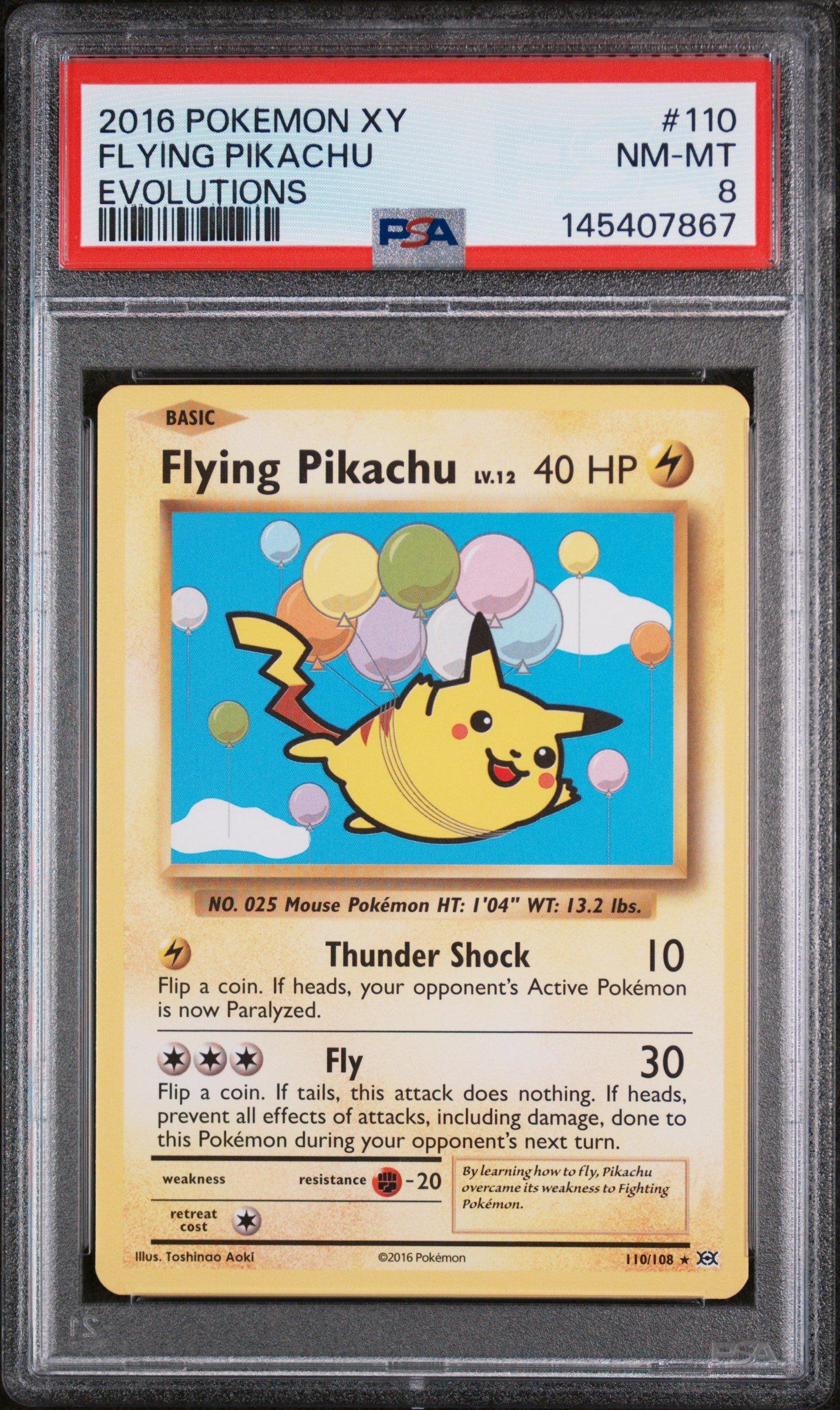 PSA6 ピクシー 2016 Pokemon Xy Evolutions 110 Flying Pikachu PSA 8 Graded Card