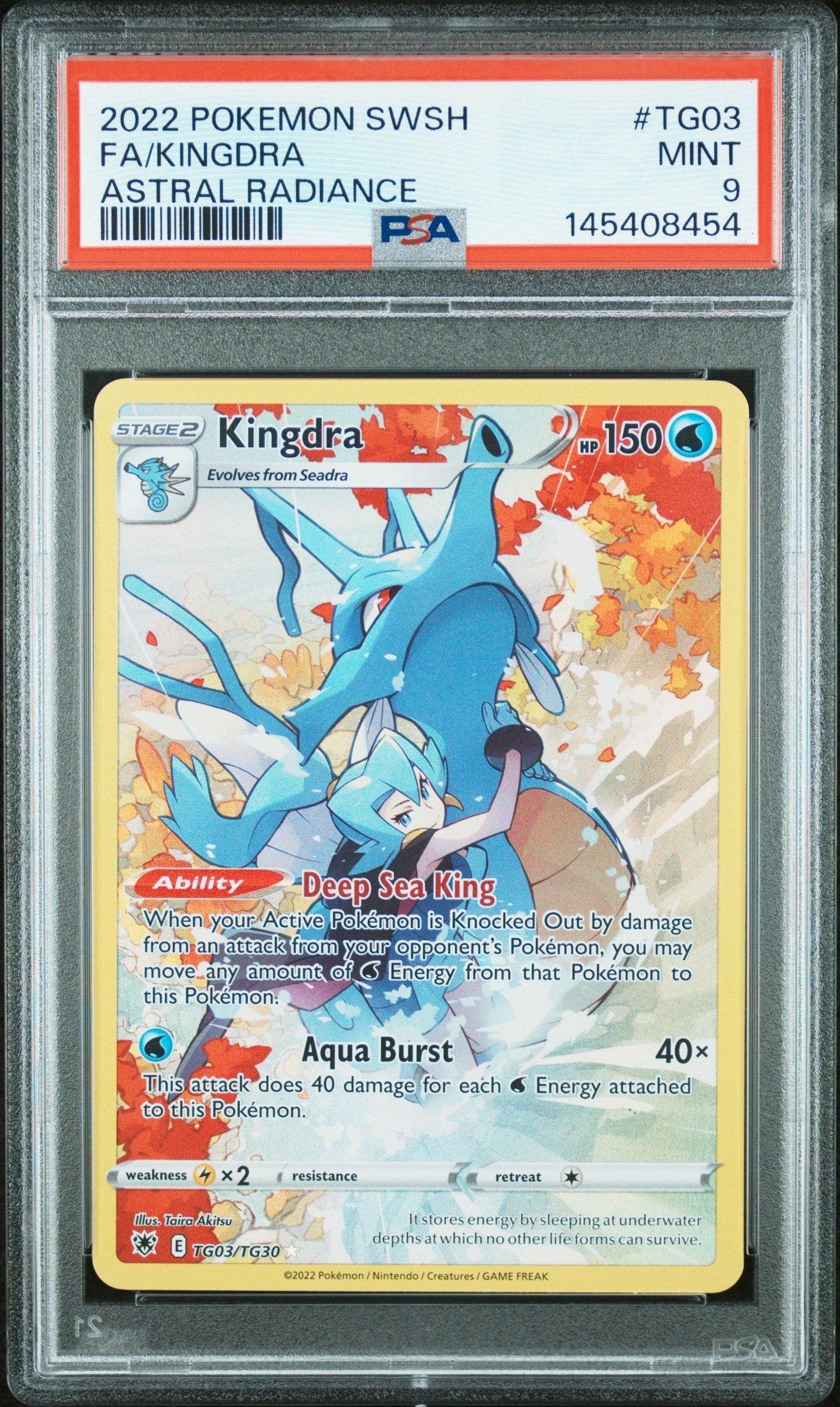 2022 Pokemon Sword & Shield Astral Radiance Tg03 Full Art/kingdra