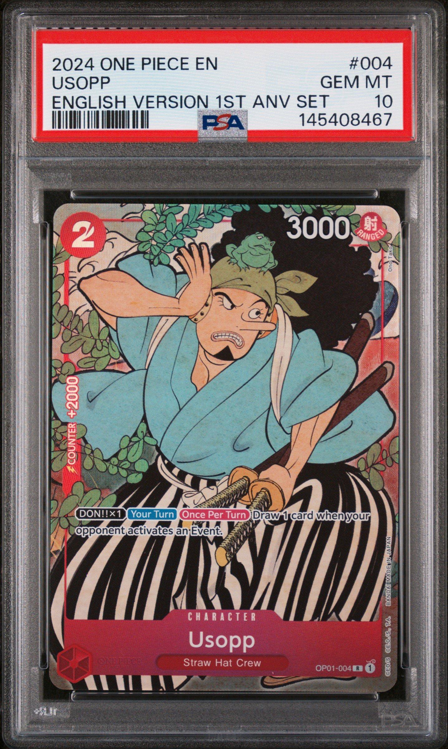 2024 One Piece English Version 1st Anniversary Set 004 Usopp PSA