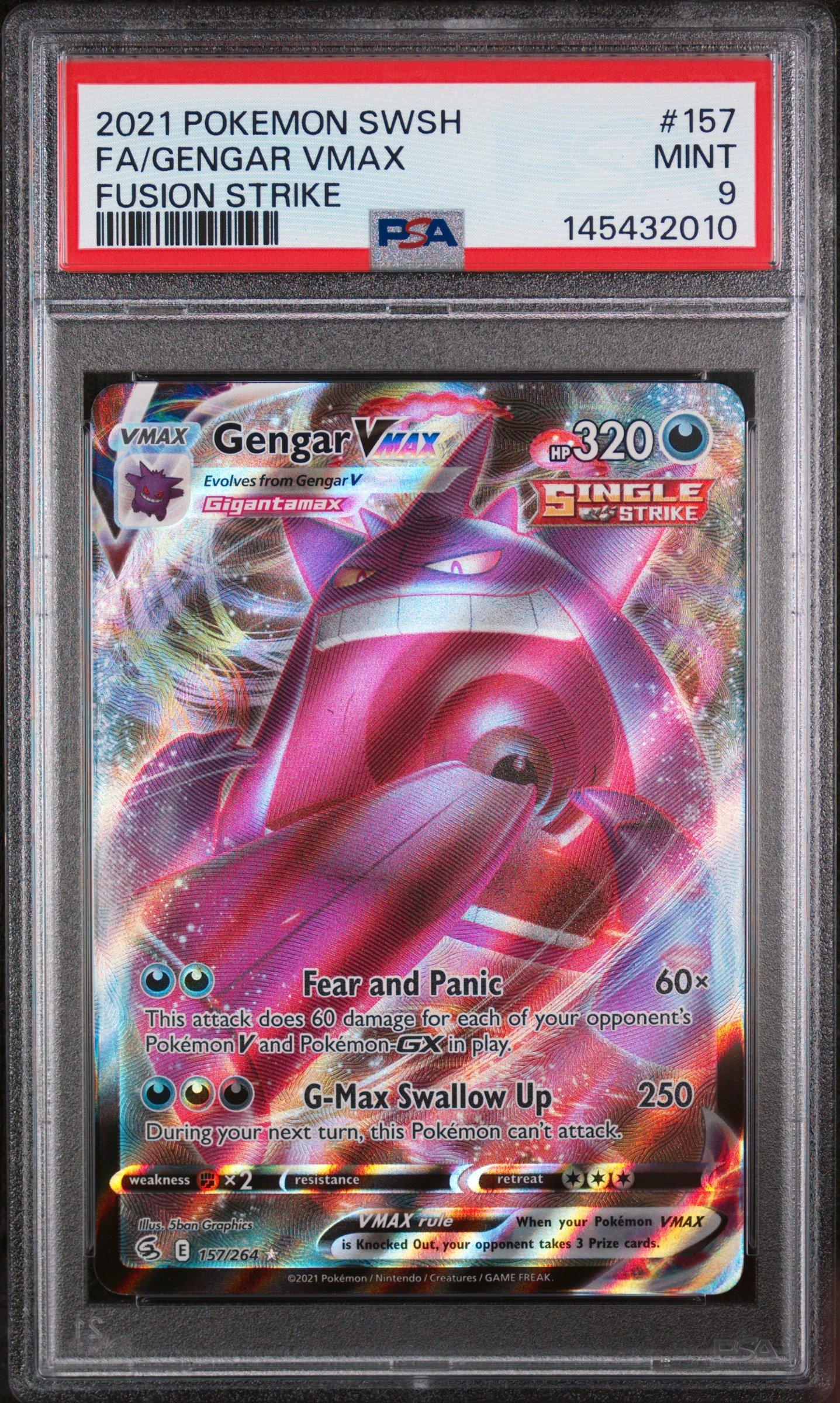 2021 Pokemon Sword & Shield Fusion Strike 157 Full Art/gengar Vmax