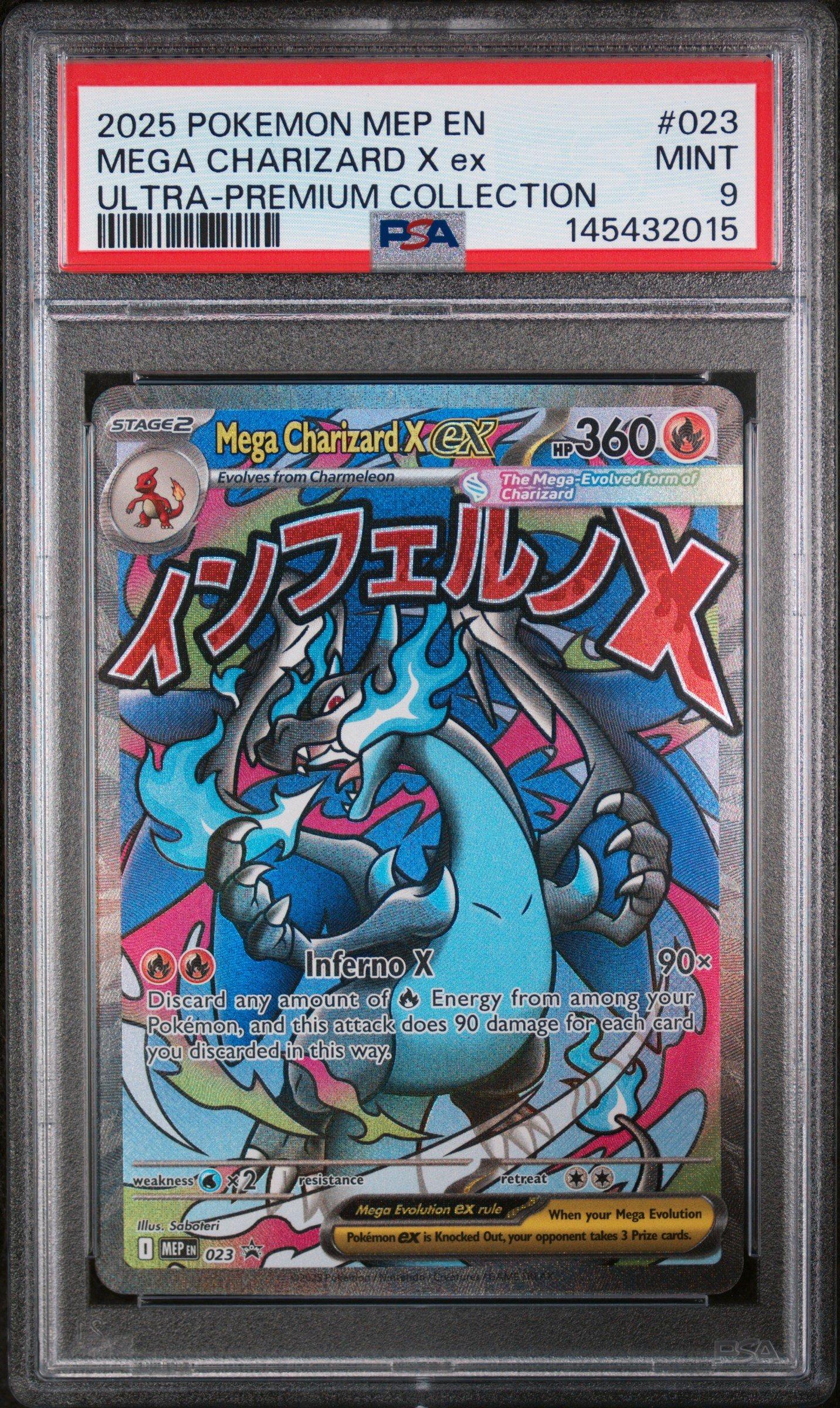 2025 Pokemon Mep En-me Black Star Promo 023 Mega Charizard X Ex