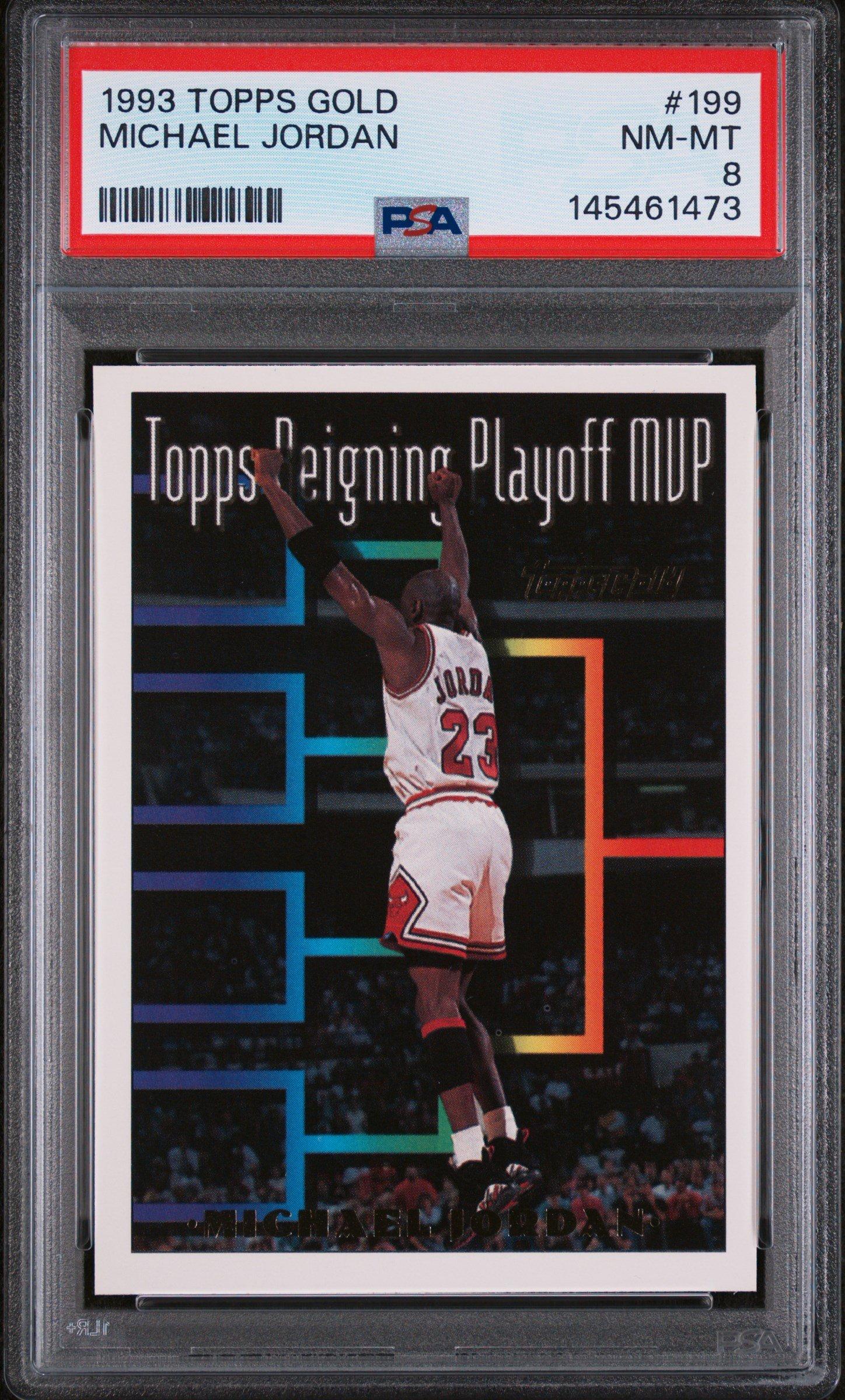 1993 Topps Gold 199 Michael Jordan PSA 8