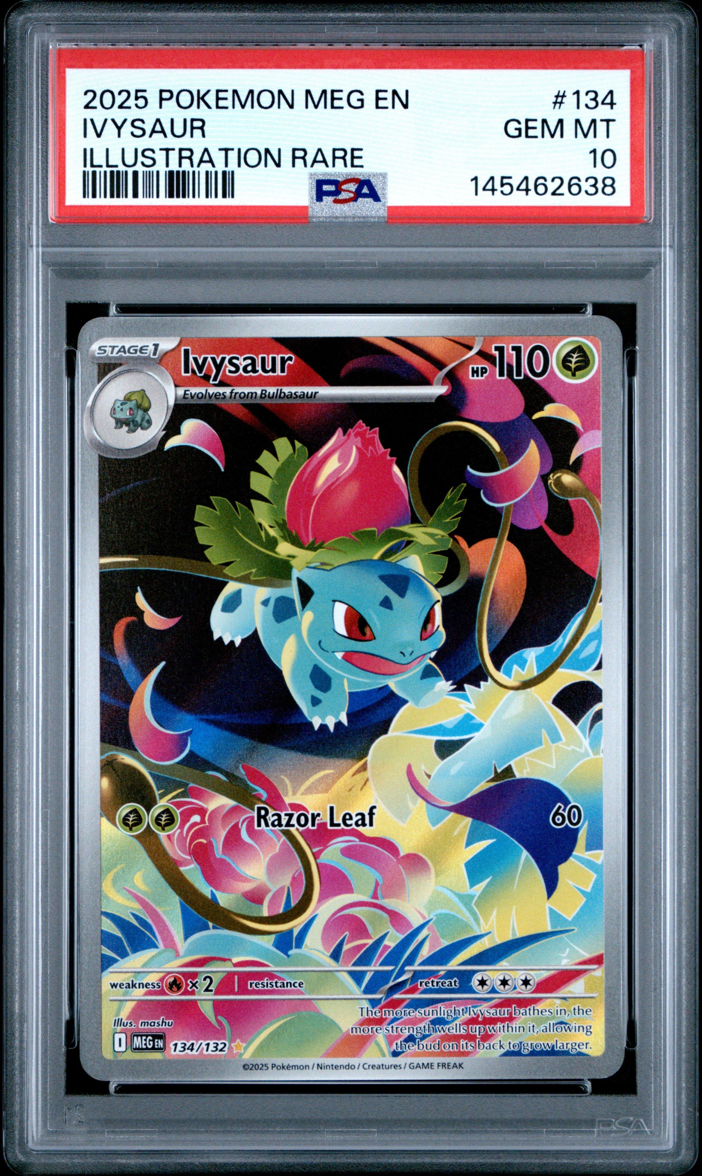 2025 Pokemon Meg En-mega Evolution 134 Ivysaur Illustration Rare