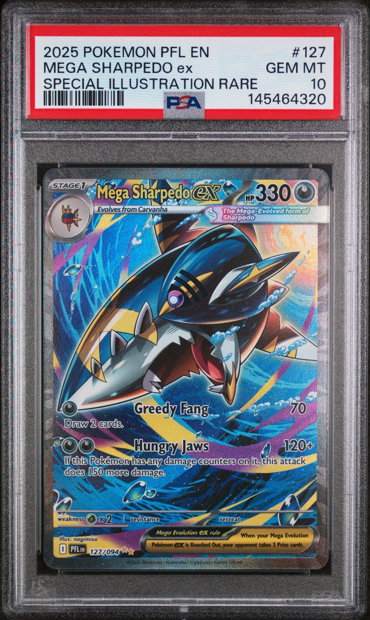 2025 Pokemon Pfl En-phantasmal Flames 127 Mega Sharpedo Ex Special