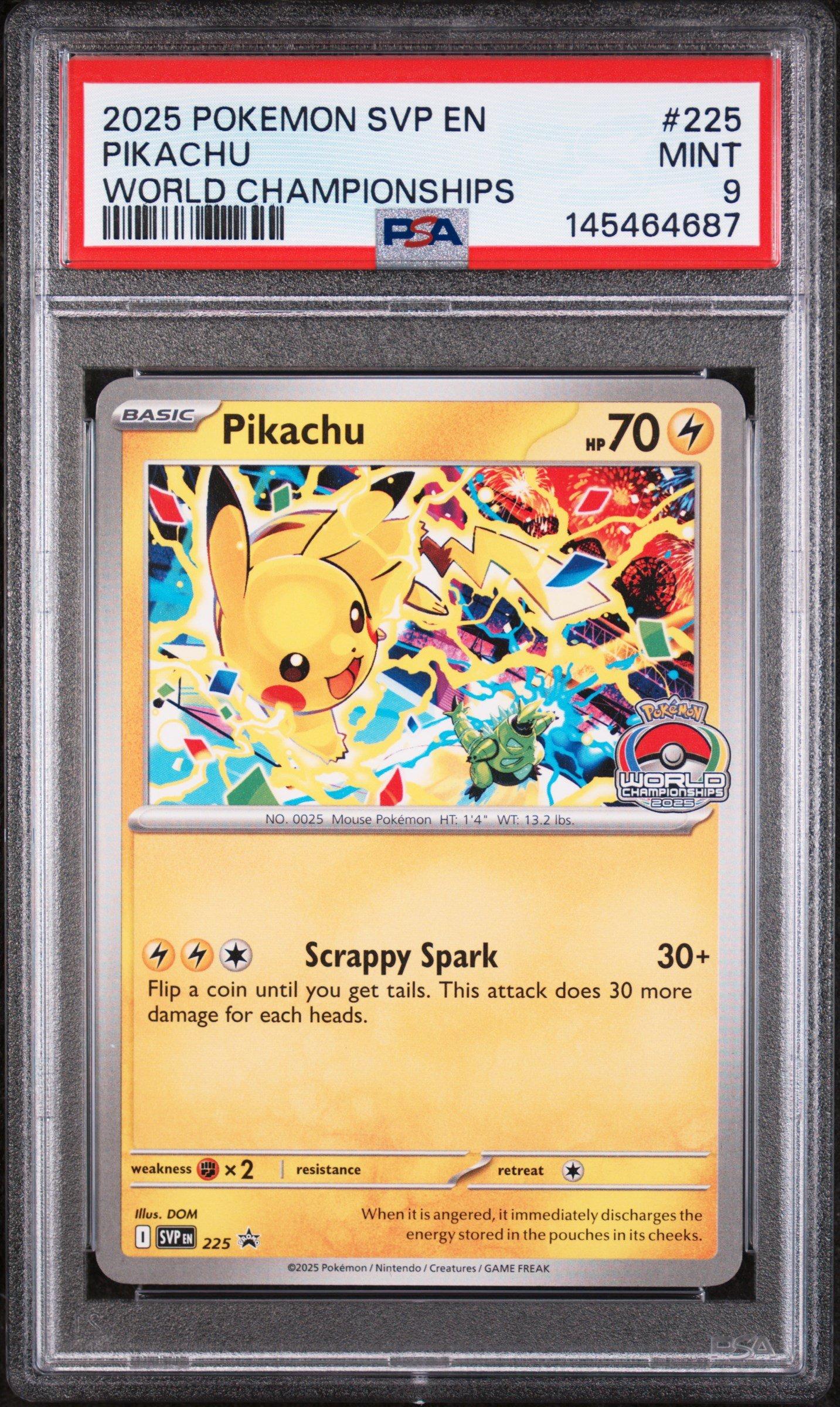 2025 Pokemon Svp En-sv Black Star Promo 225 Pikachu World