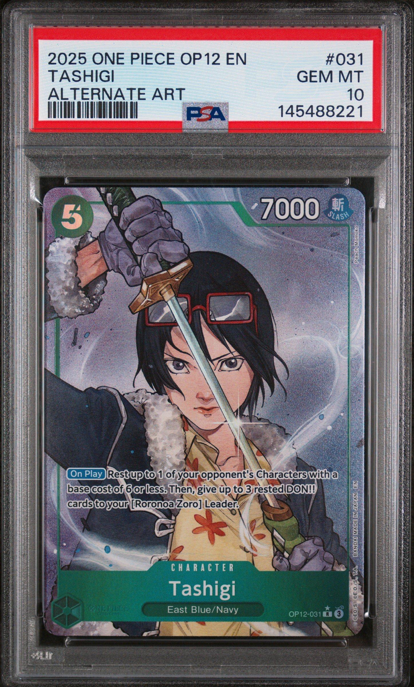 PSA10 たしぎ　OP12-031 2025 One Piece Op12-legacy Of The Master 031 Tashigi Alternate Art