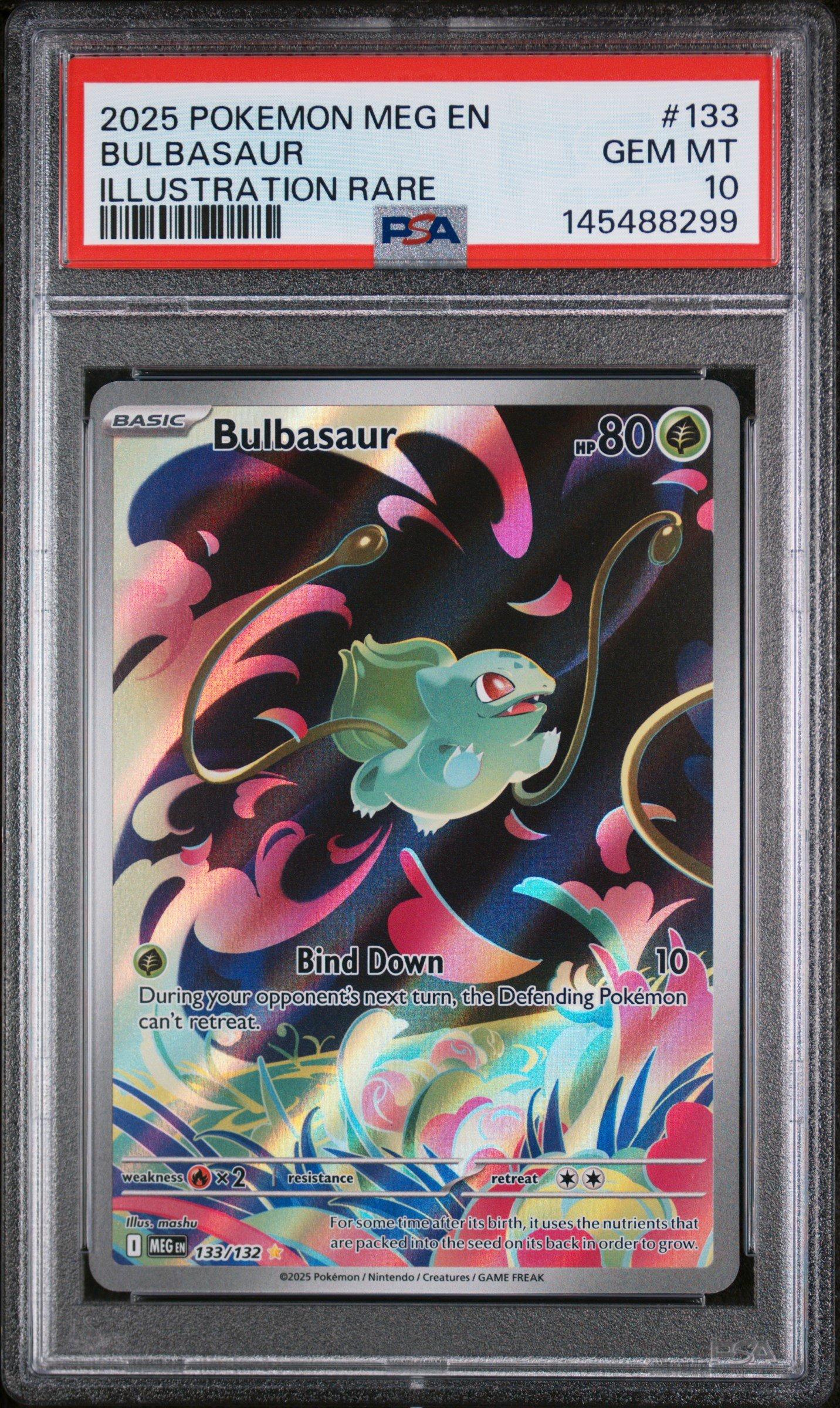 2025 Pokemon Meg En-mega Evolution 133 Bulbasaur Illustration Rare