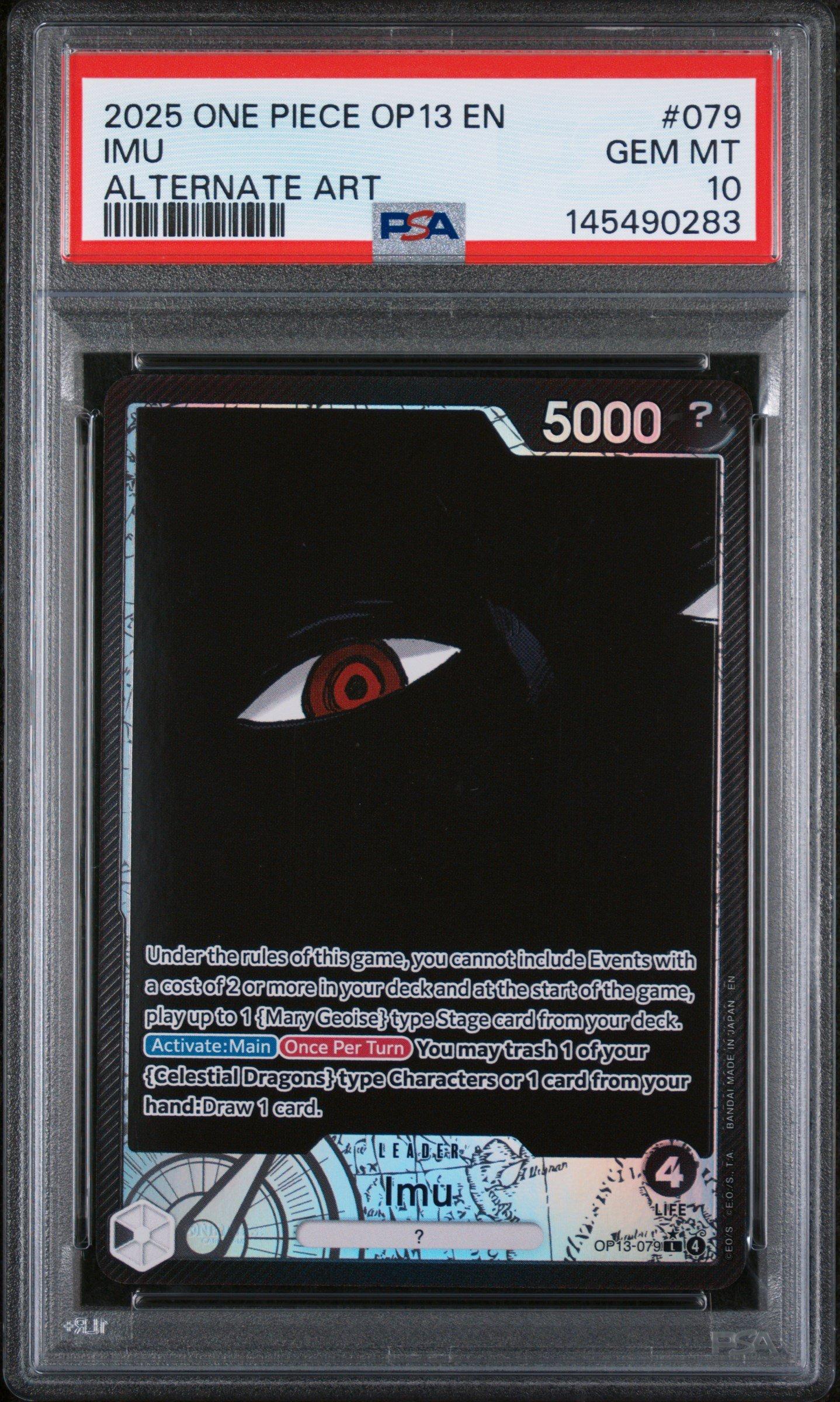PSA10 OP13 IMU ALTERNATE ART イム 2025 One Piece Op13-carrying On His Will 079 Imu Alternate Art PSA