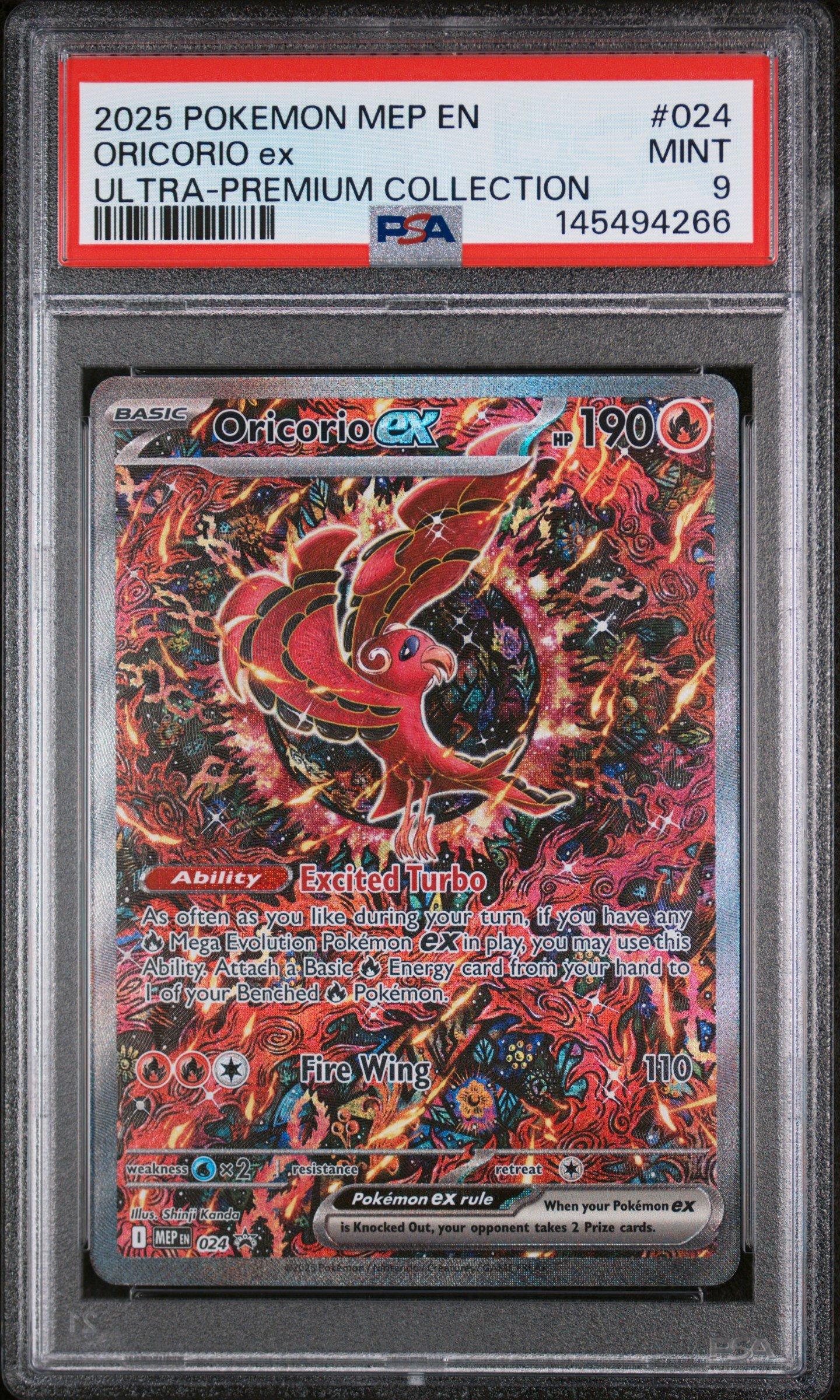 2025 Pokemon Mep En-me Black Star Promo 024 Oricorio Ex Mega
