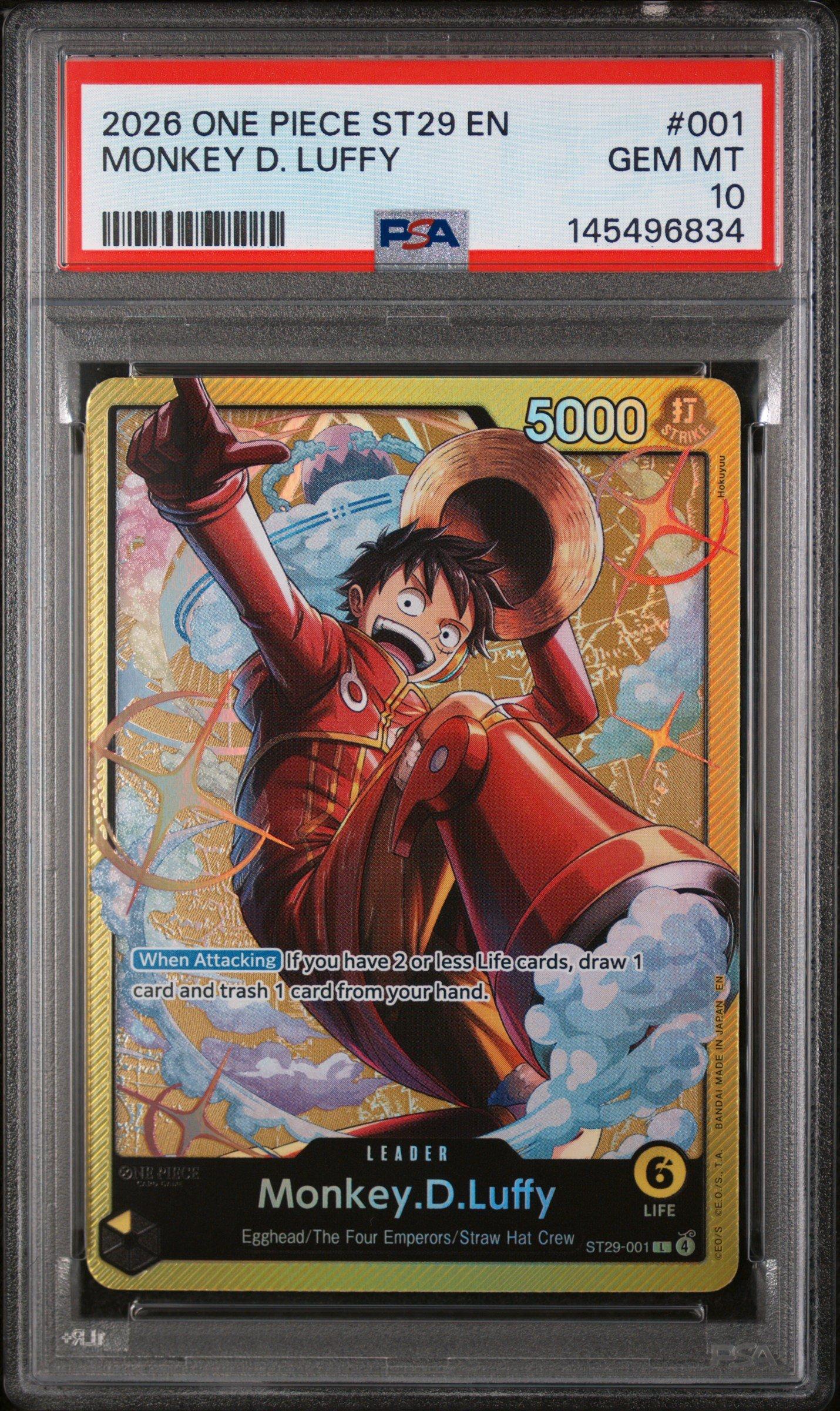 2026 One Piece Starter Deck St29-egghead 001 Monkey D. Luffy PSA