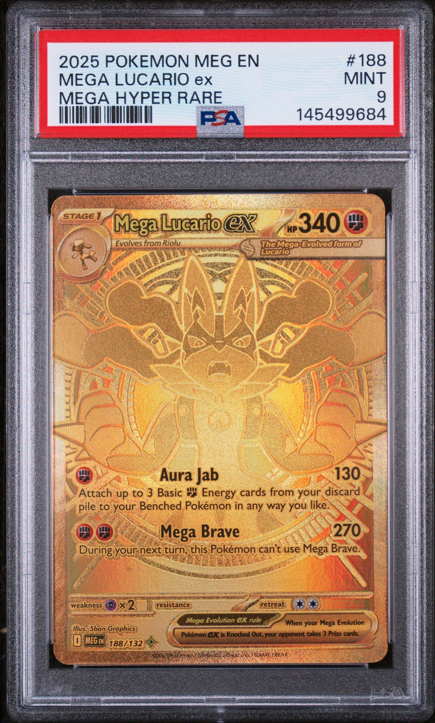 2025 Pokemon Meg En-mega Evolution 188 Mega Lucario Ex Mega Hyper