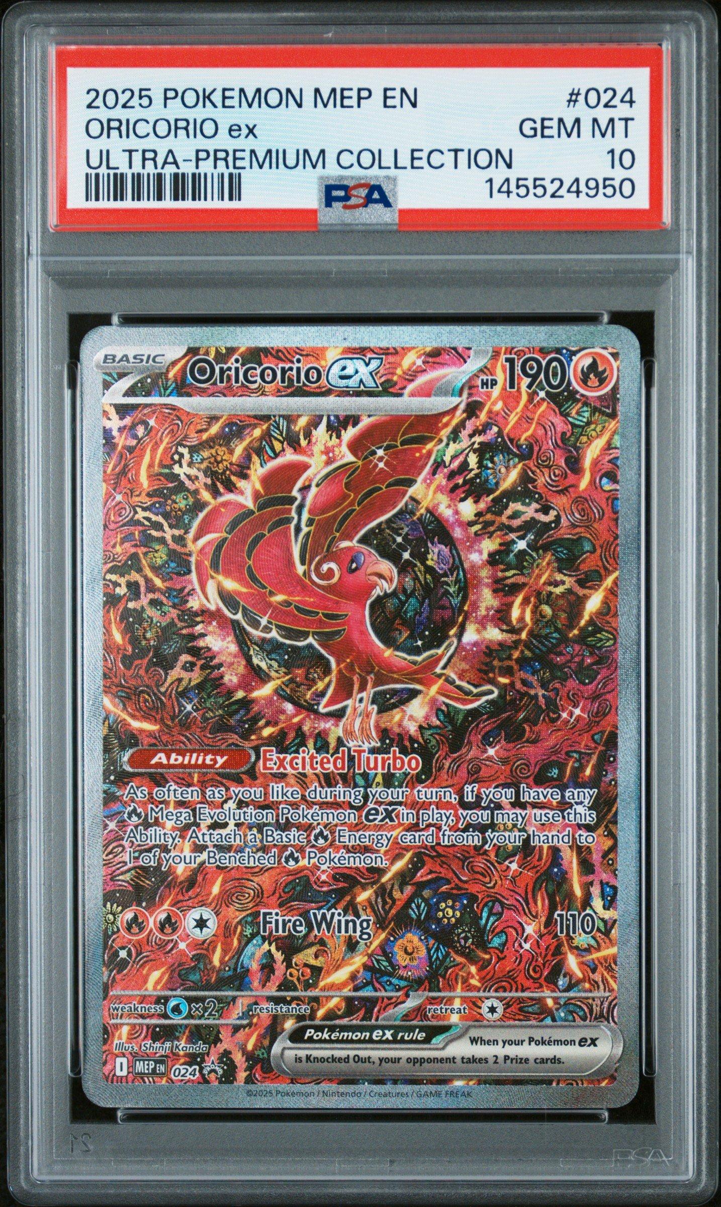 2025 Pokemon Mep En-me Black Star Promo 024 Oricorio Ex Mega