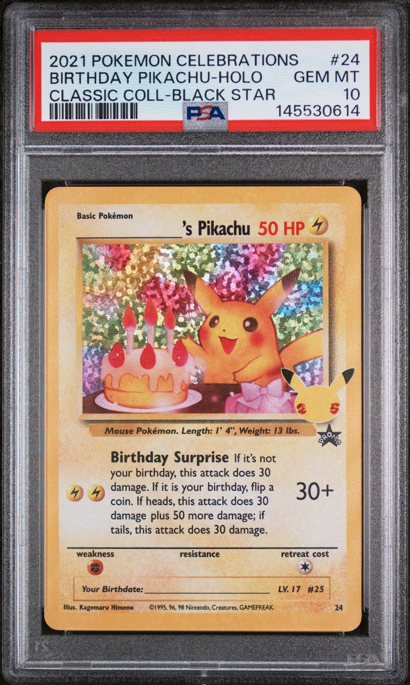 2021 Pokemon Celebrations Classic Collection 24 Birthday Pikachu