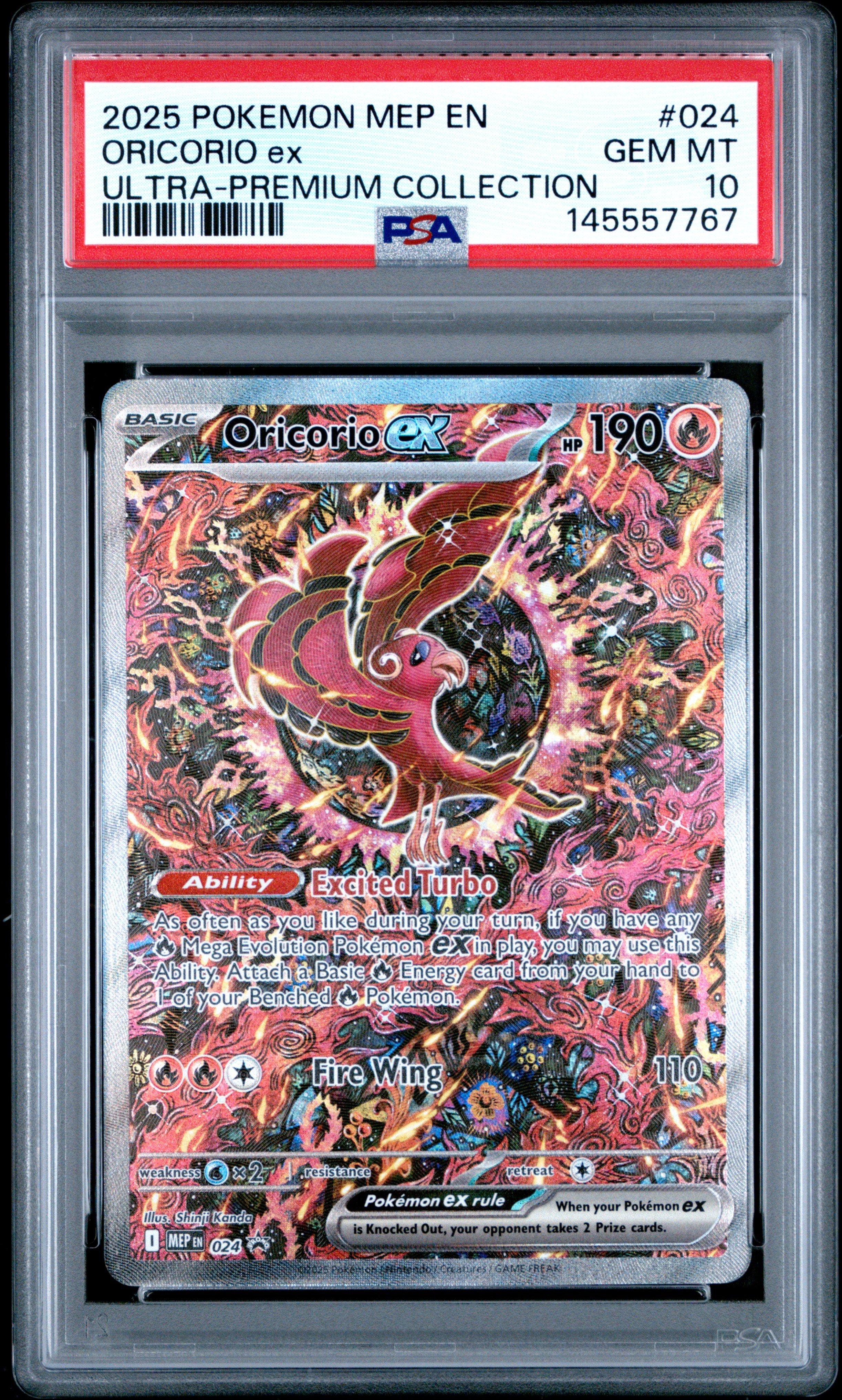 2025 Pokemon Mep En-me Black Star Promo 024 Oricorio Ex Mega