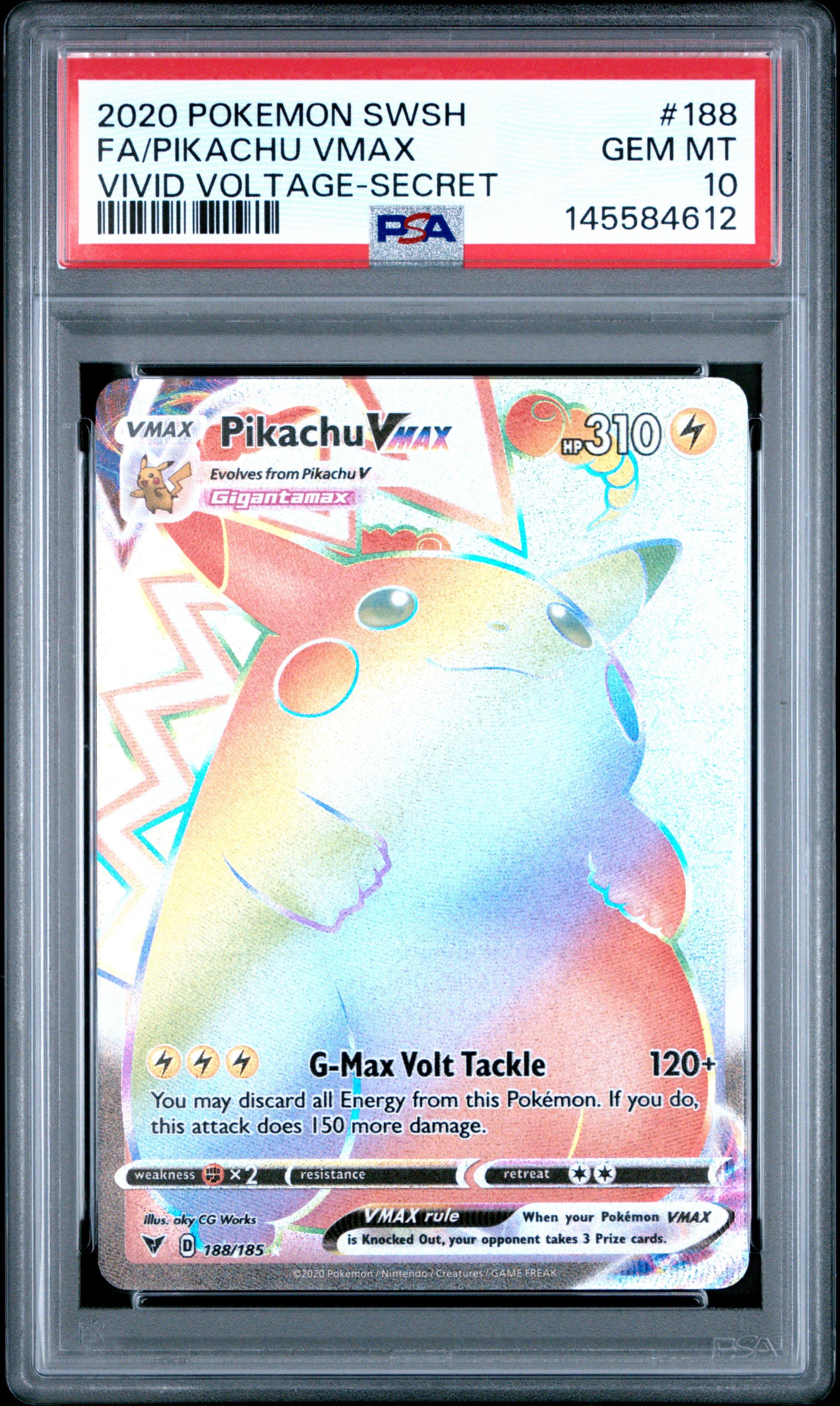 2020 Pokemon Sword & Shield Vivid Voltage 188 Full Art/pikachu
