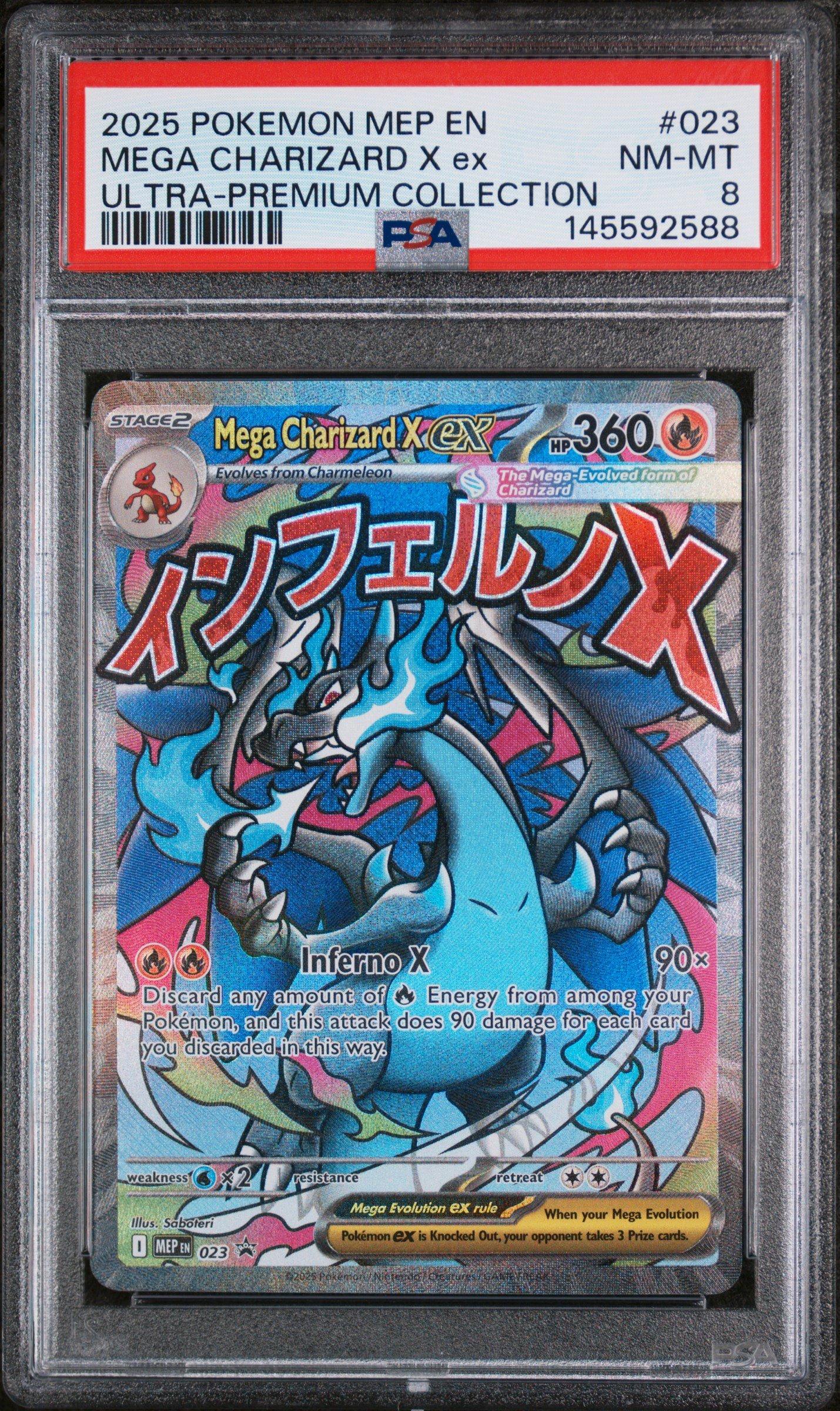2025 Pokemon Mep En-me Black Star Promo 023 Mega Charizard X Ex