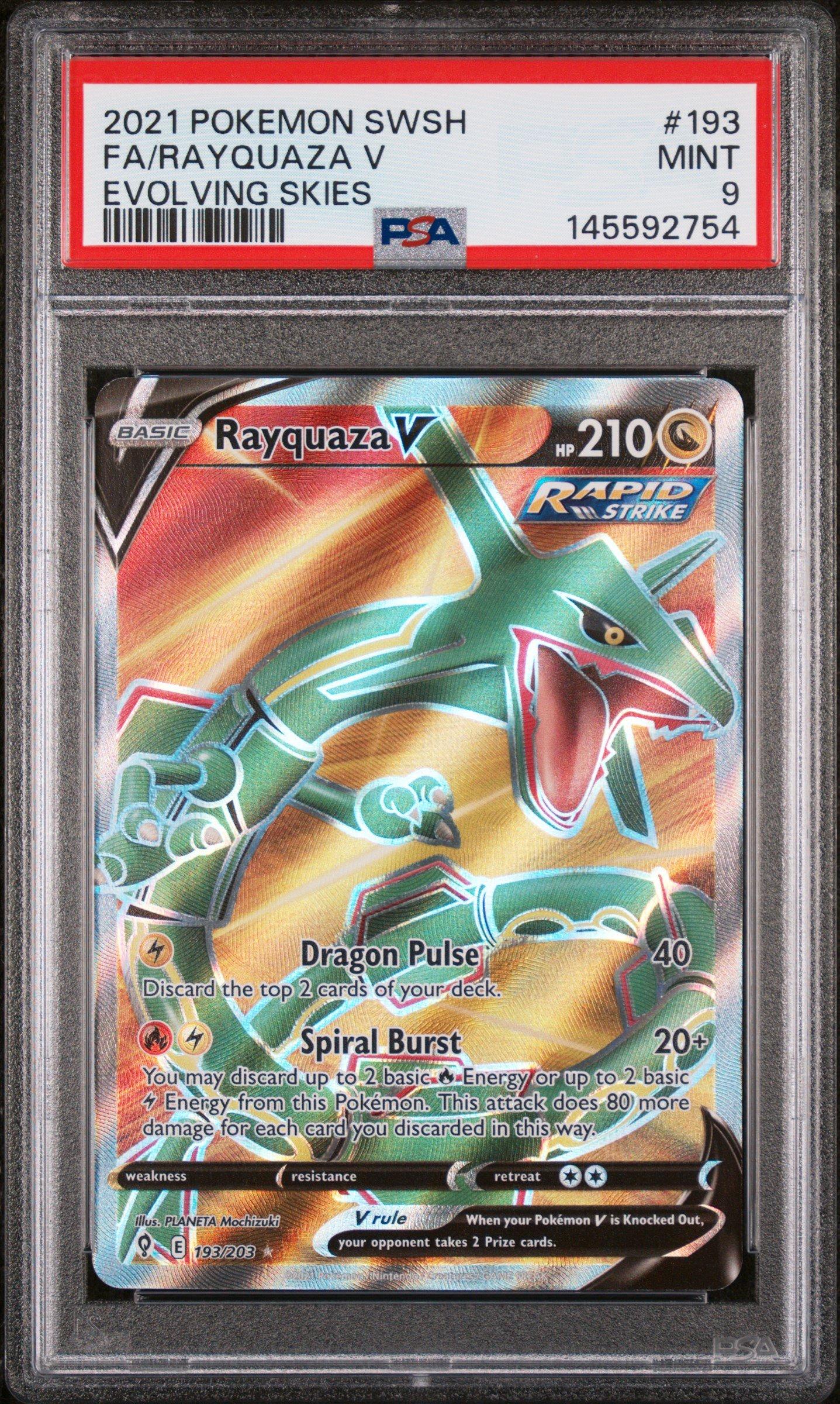 2021 Pokemon Sword & Shield Evolving Skies 193 Full Art/rayquaza V