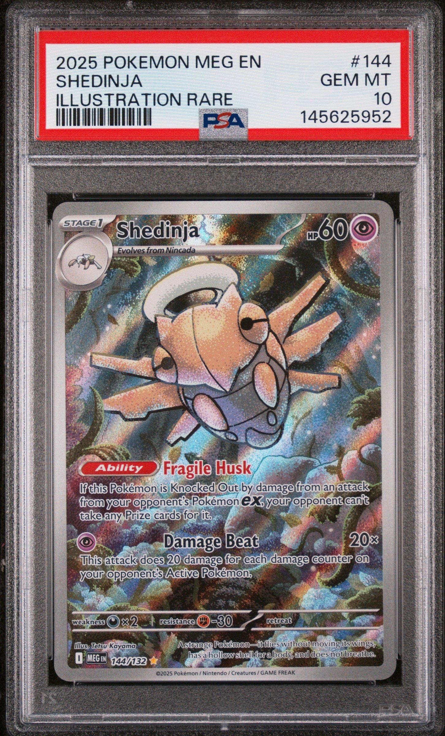 2025 Pokemon Meg En-mega Evolution 144 Shedinja Illustration Rare