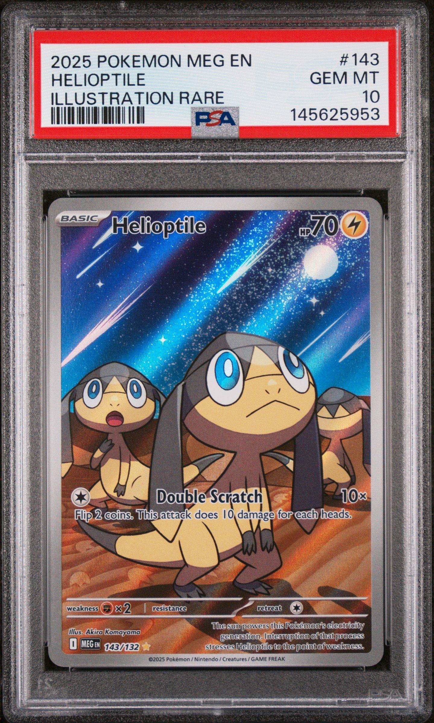 2025 Pokemon Meg En-mega Evolution 143 Helioptile Illustration