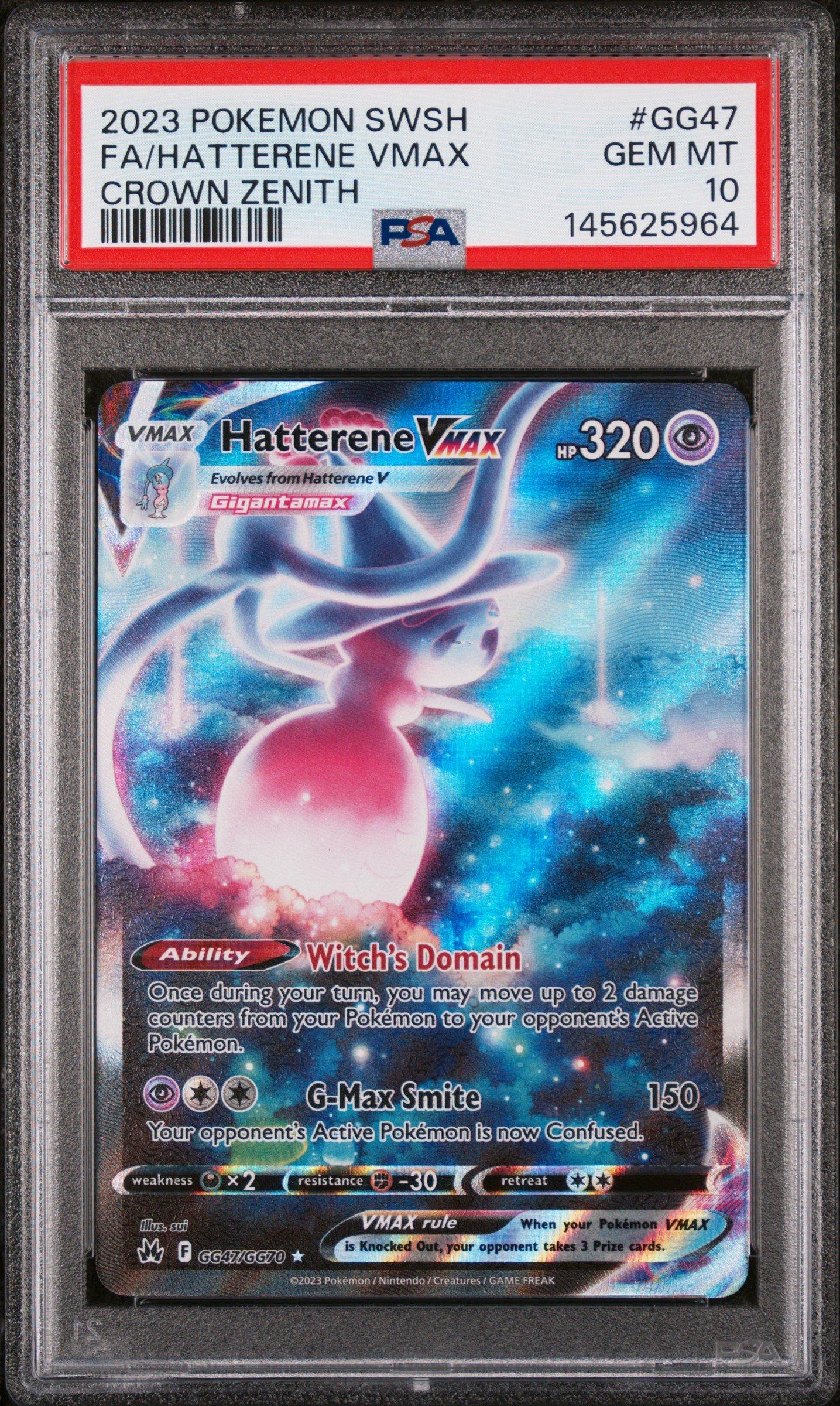 2023 Pokemon Sword And Shield Crown Zenith Gg47 Full Art/hatterene Vmax PSA  10 Graded Card | GameStop