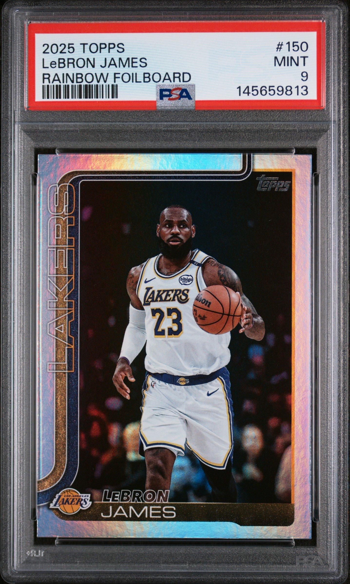 2025 Topps 150 Lebron James Rainbow Foilboard PSA 9 Graded Card