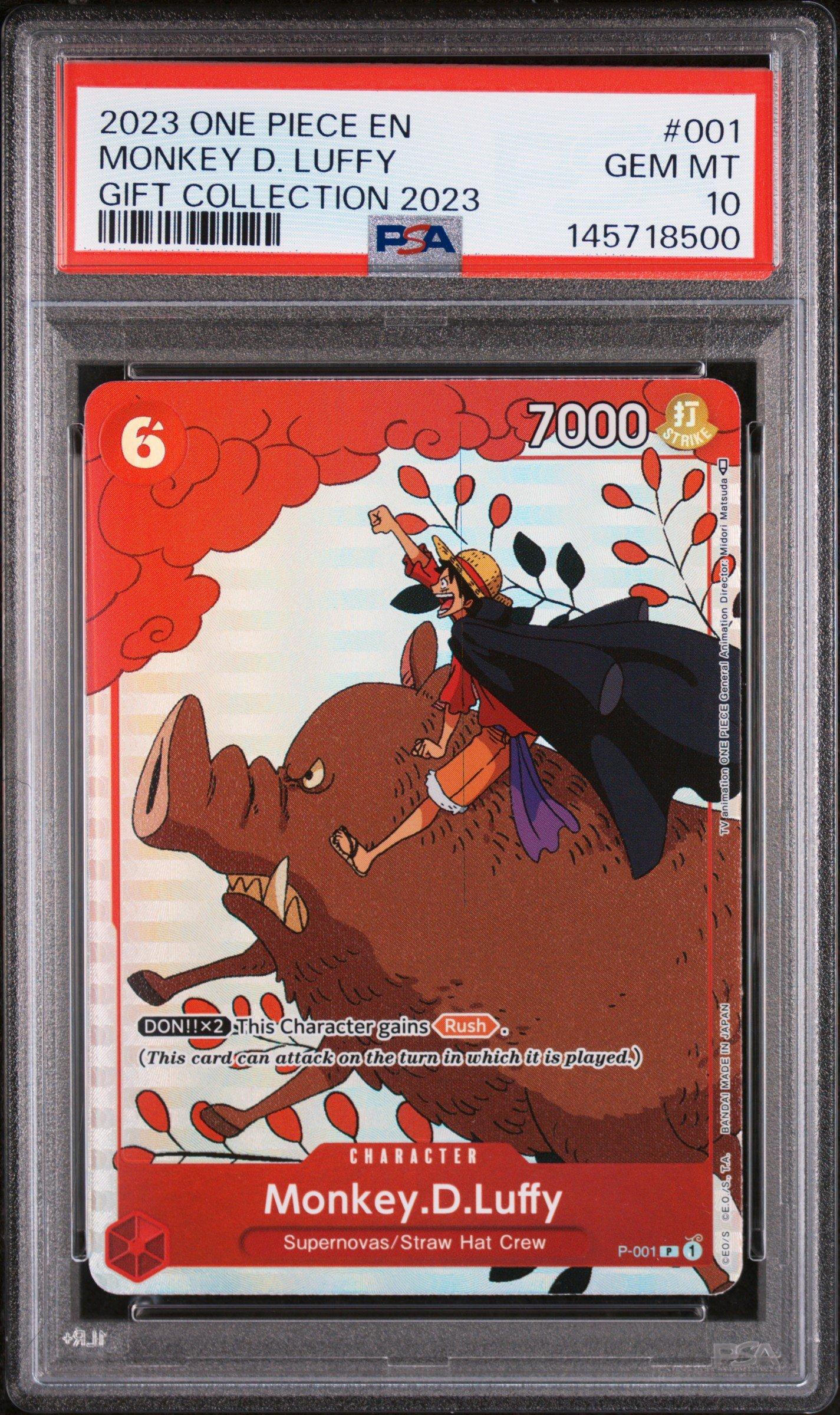2023 One Piece Gift Collection 2023 001 Monkey D. Luffy PSA 10